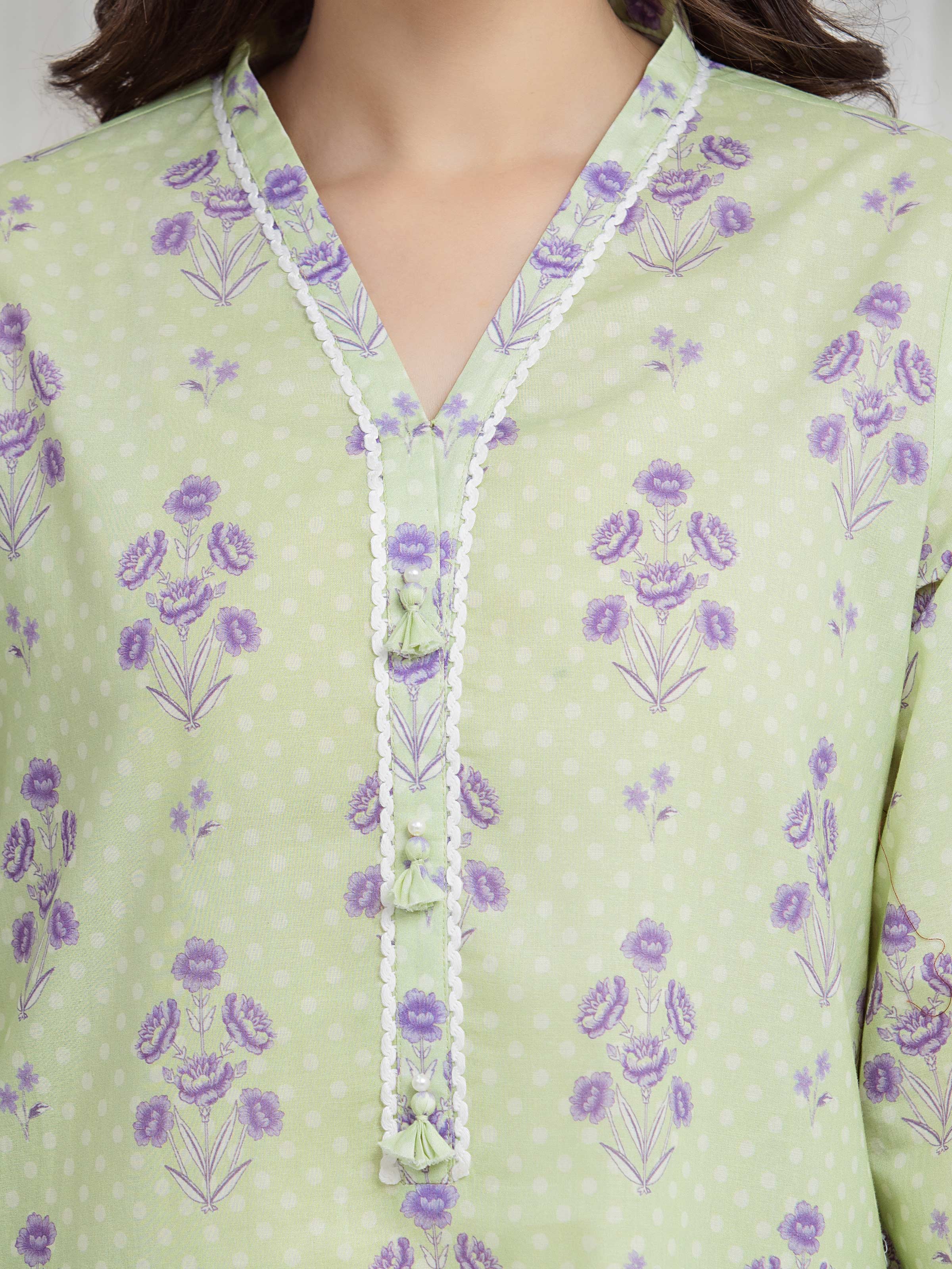 Printed Lawn Suit - EWU6A1-36618-3P - Image 3