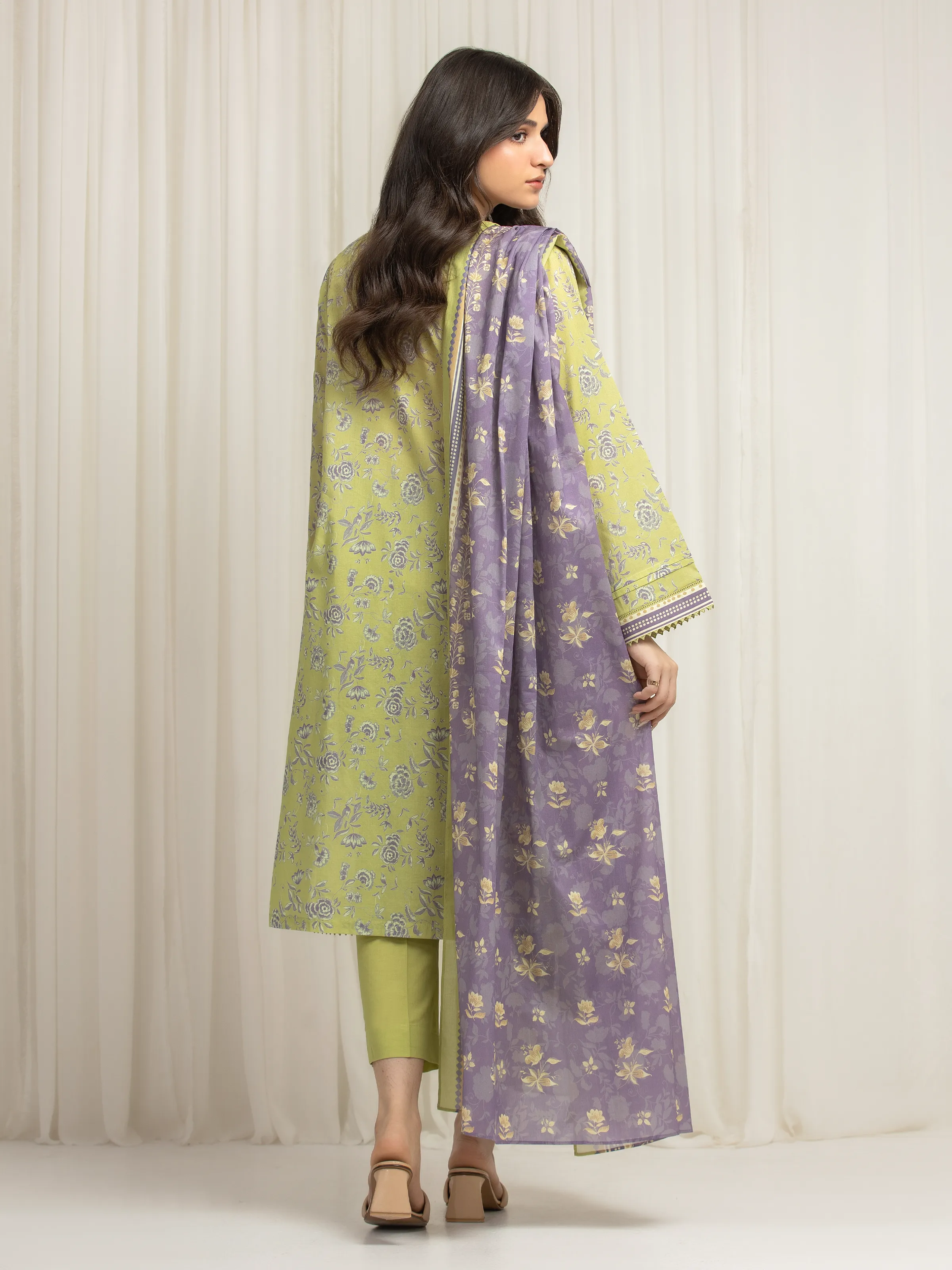 Printed Lawn Suit - EWU6A1-36622-3P - Image 6
