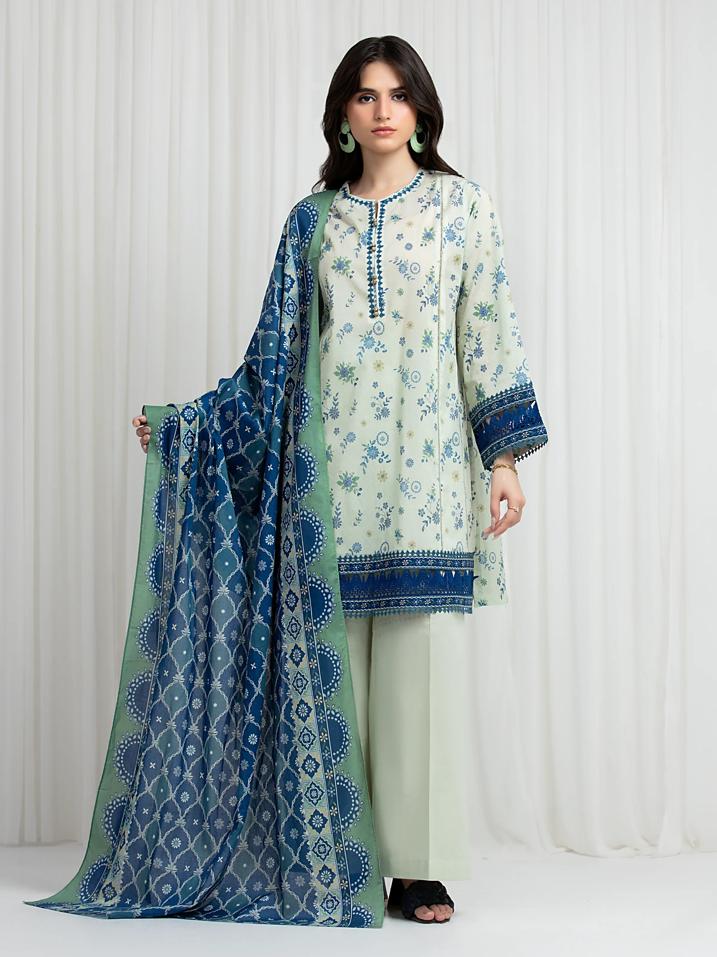 Printed Lawn Suit - EWU6A1-36627-3P