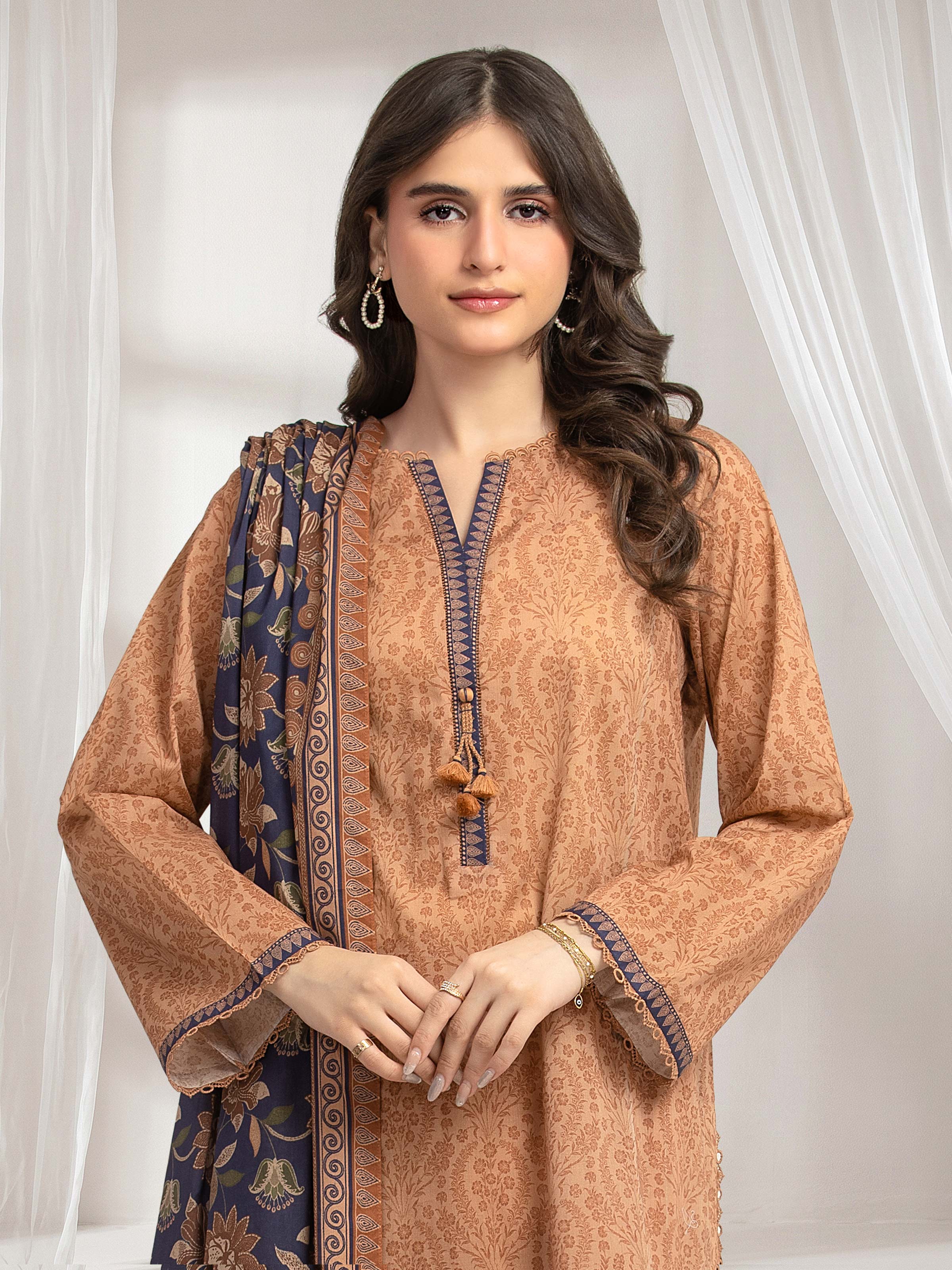 Printed Lawn Suit - EWU6A1-36630-3P - Image 2