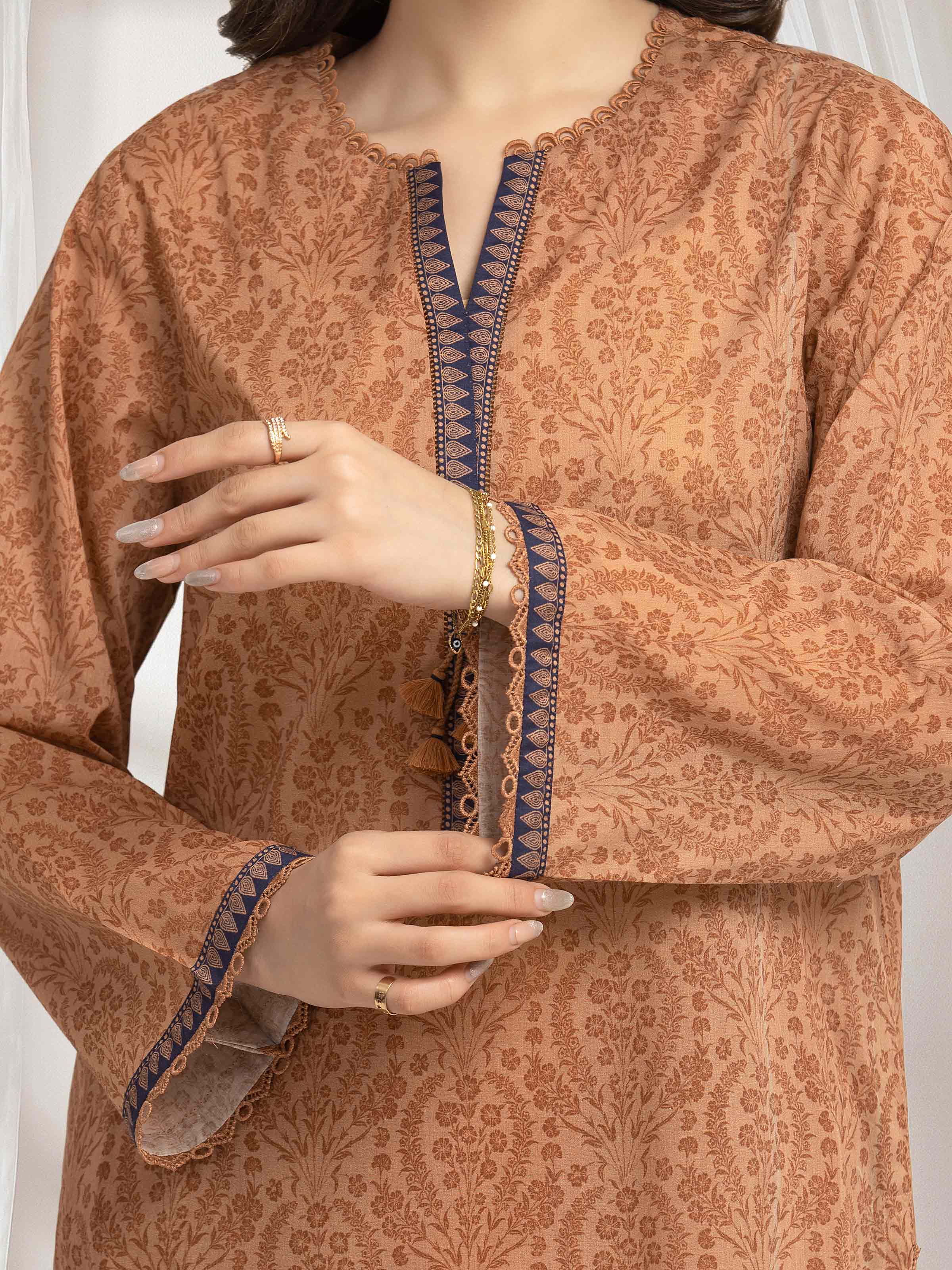 Printed Lawn Suit - EWU6A1-36630-3P - Image 3