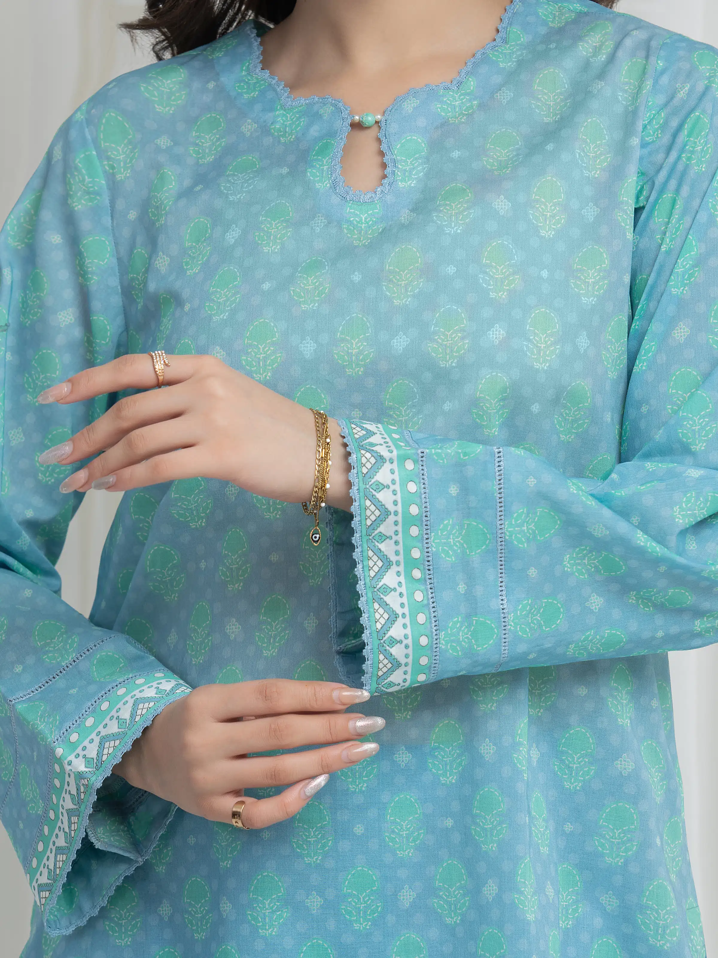 Printed Lawn Suit - EWU6A1-36631-3P - Image 3