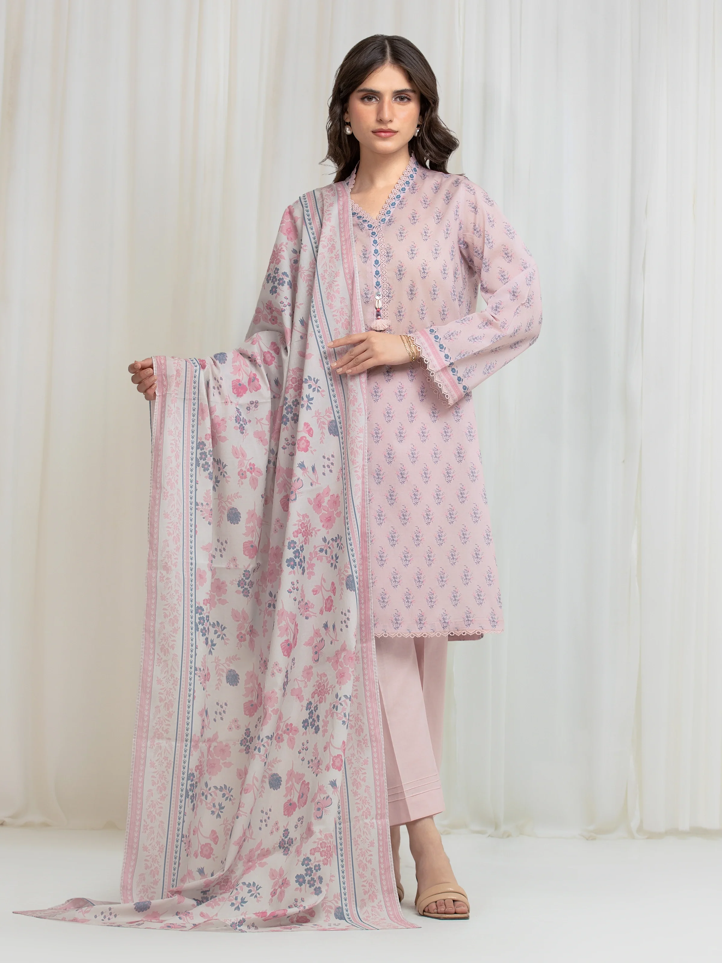 Printed Lawn Suit - EWU6A1-36636-3P