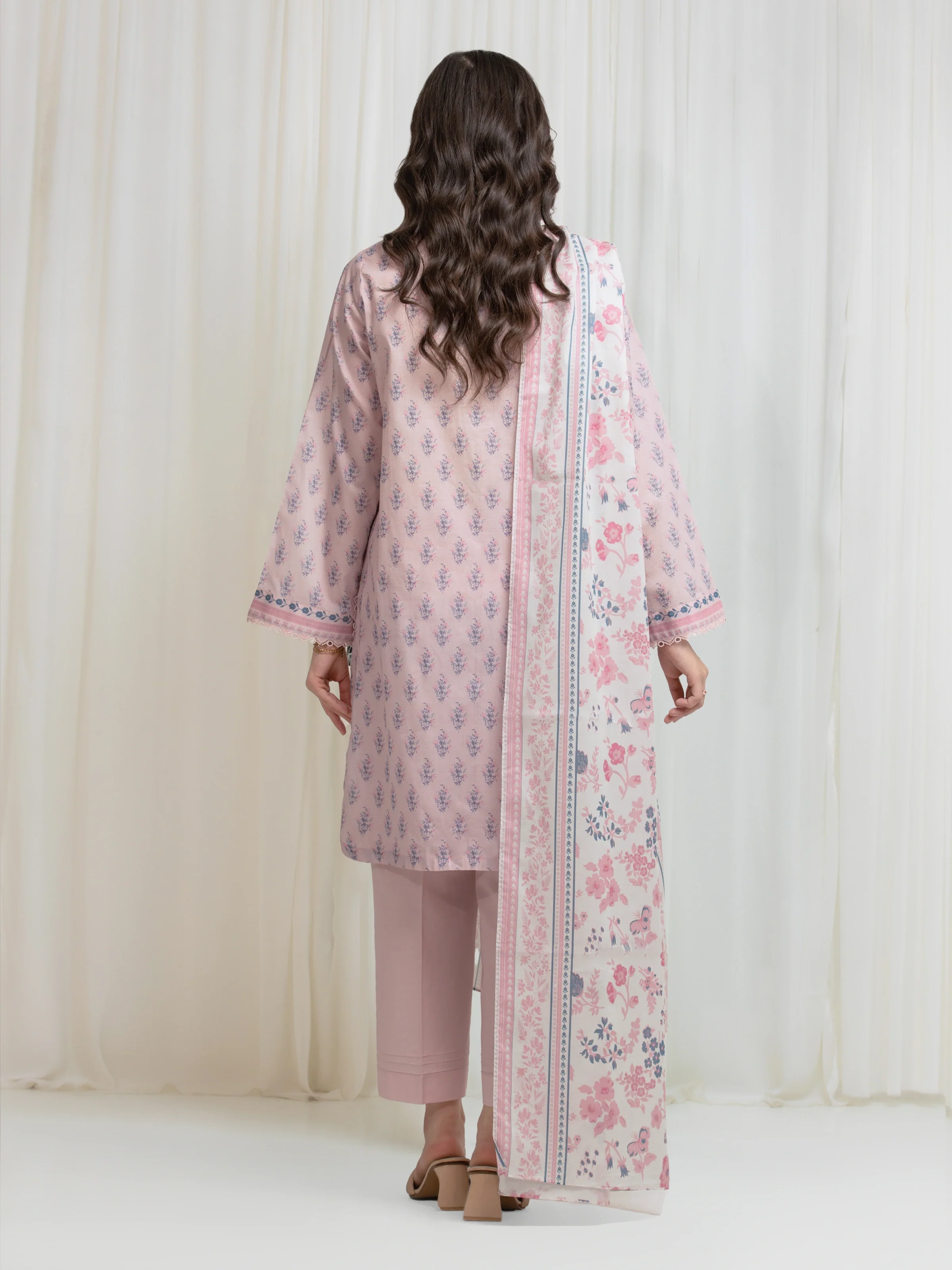 Printed Lawn Suit - EWU6A1-36636-3P - Image 6