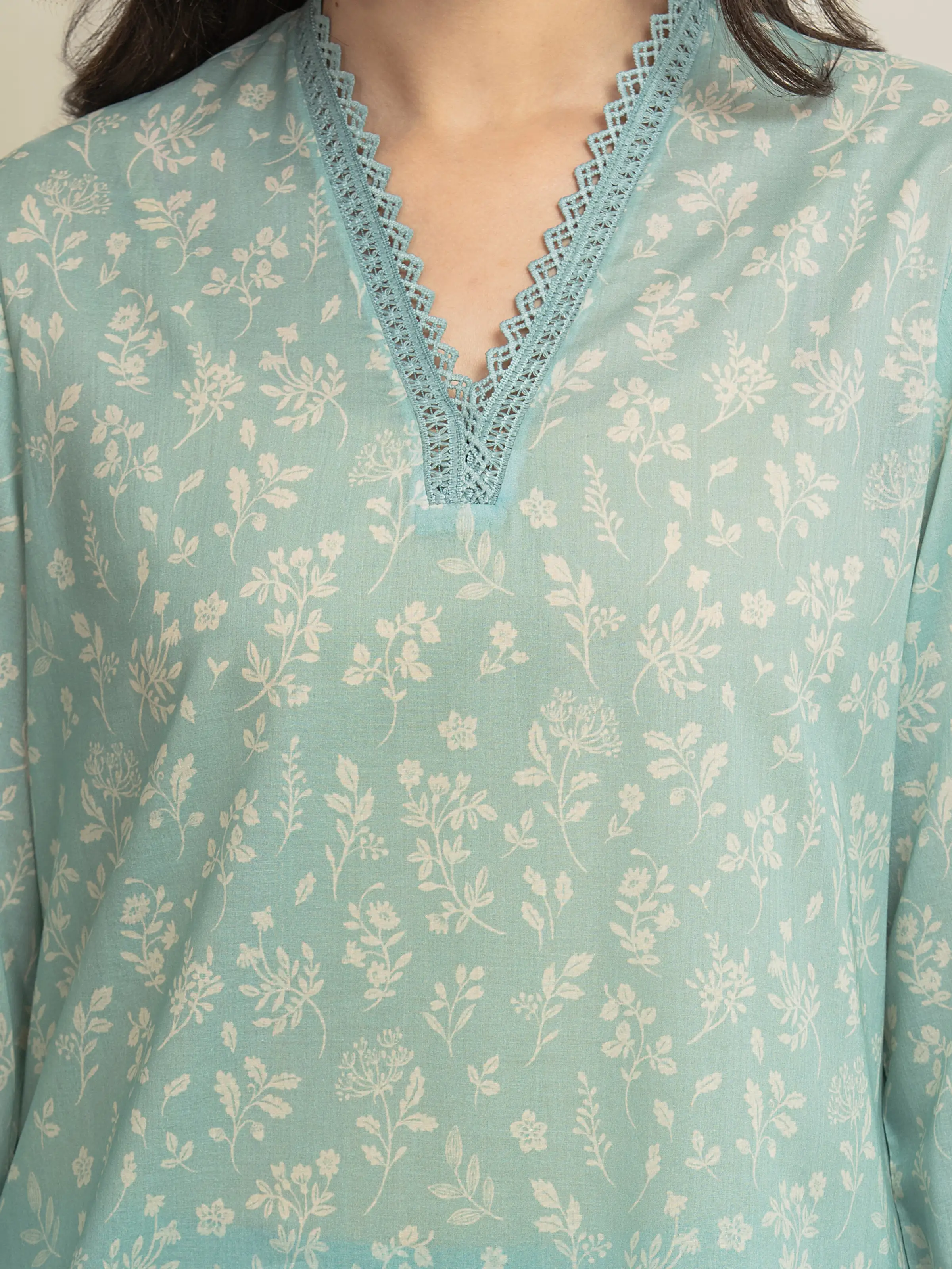 Printed Lawn Suit - EWU6A1-36641-3P - Image 4
