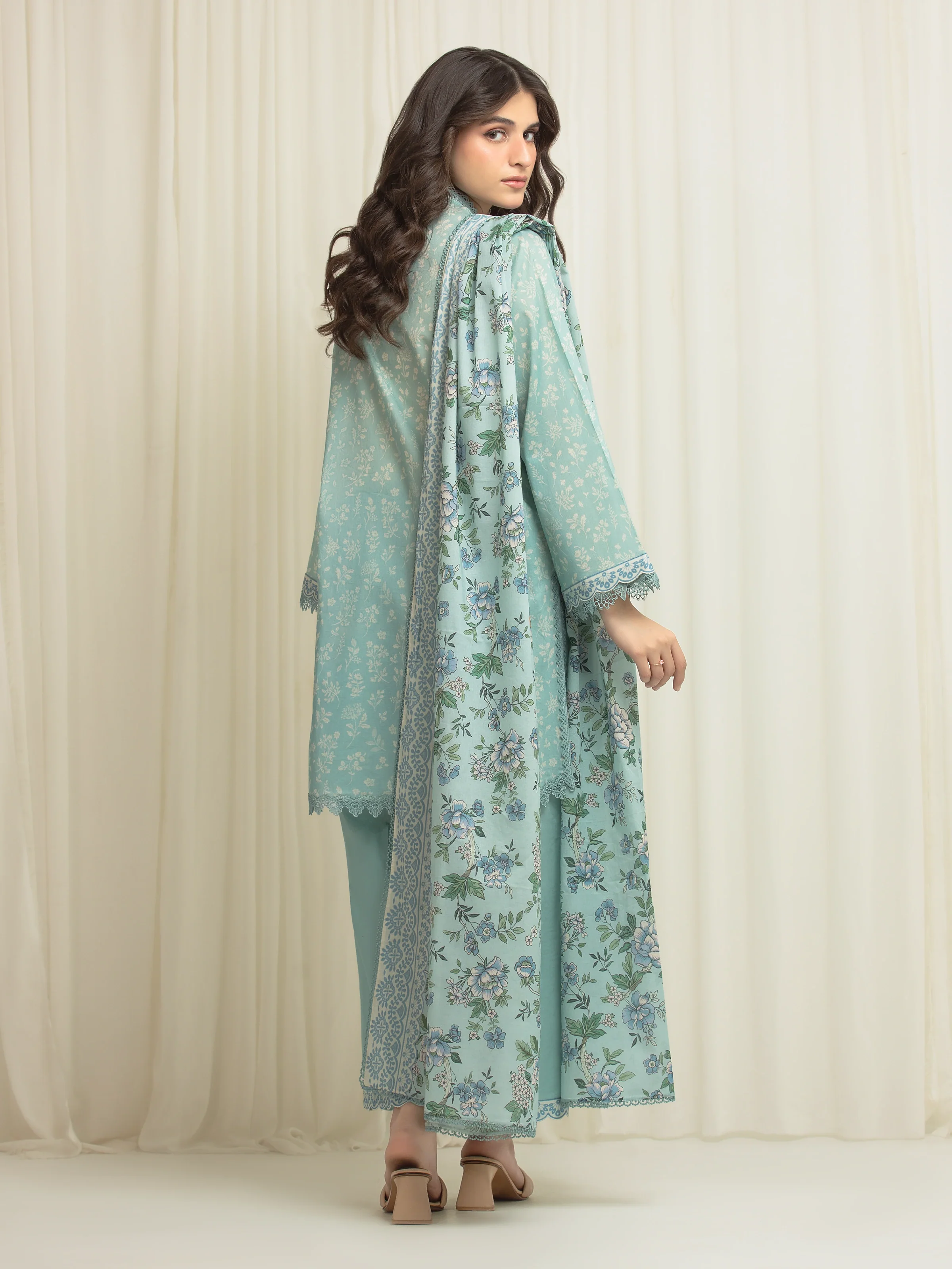 Printed Lawn Suit - EWU6A1-36641-3P - Image 6