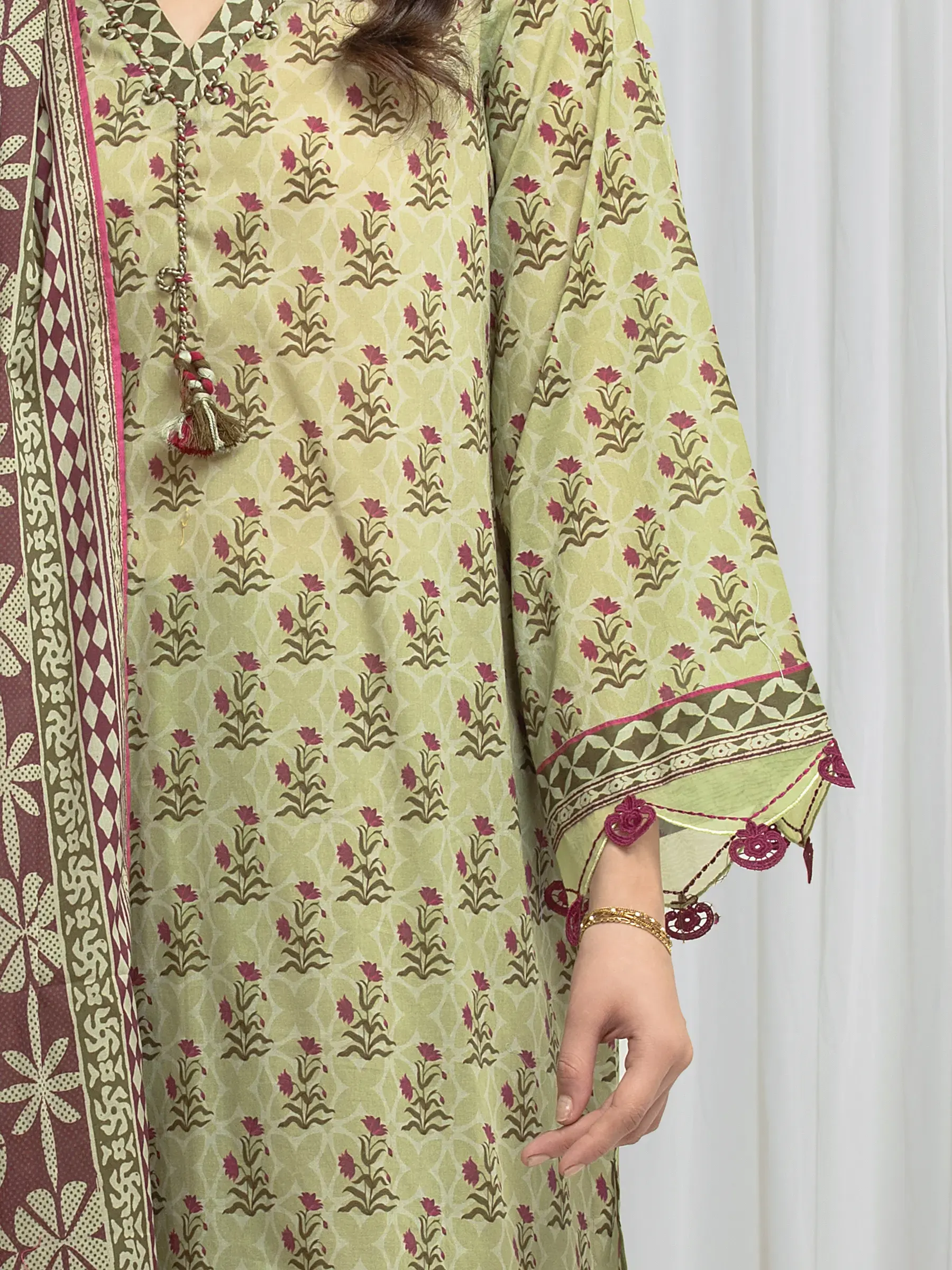 Printed Lawn Suit - EWU6A1-36643-3P - Image 3