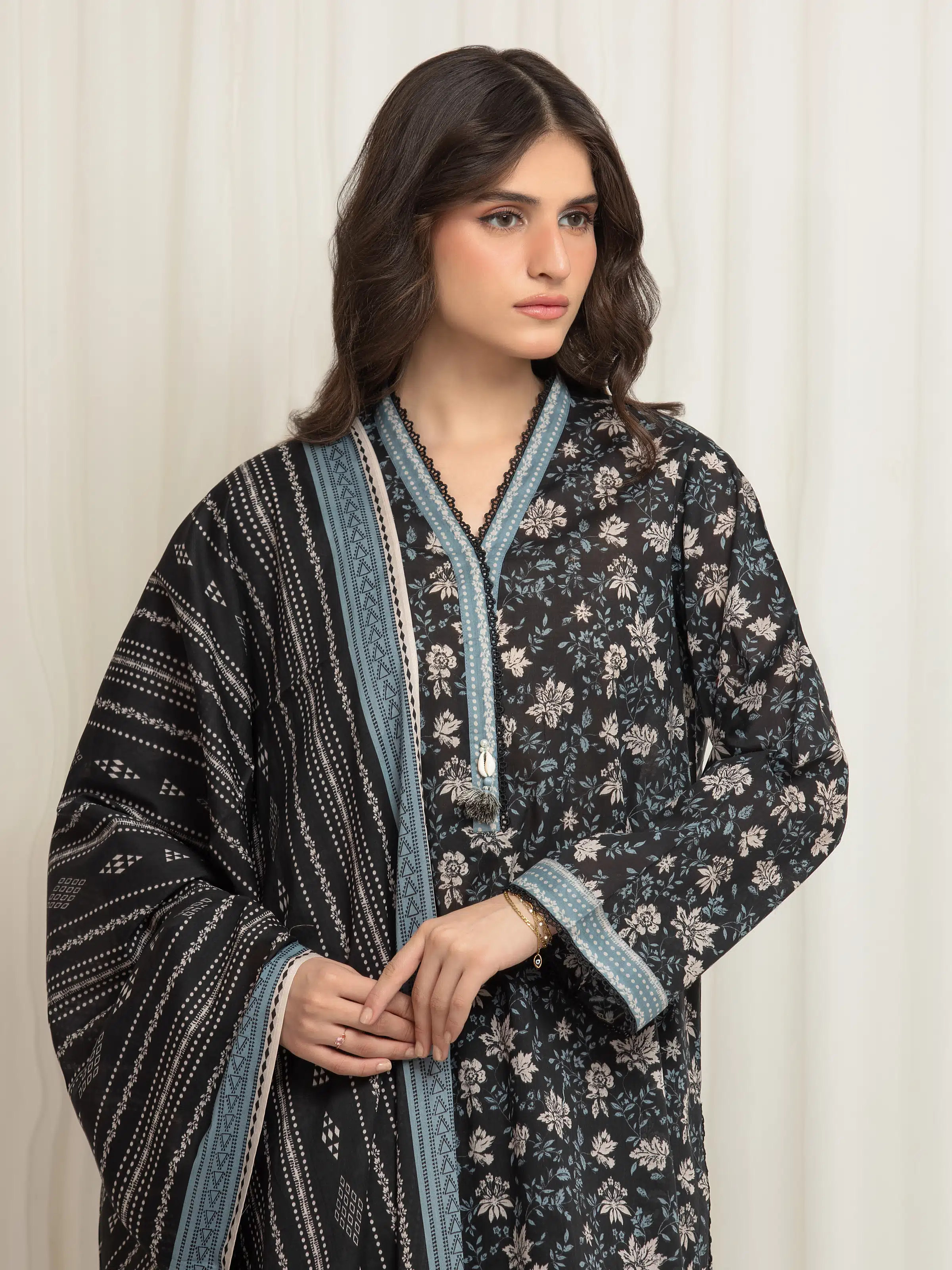 Printed Lawn Suit - EWU6A1-36645-3P - Image 2