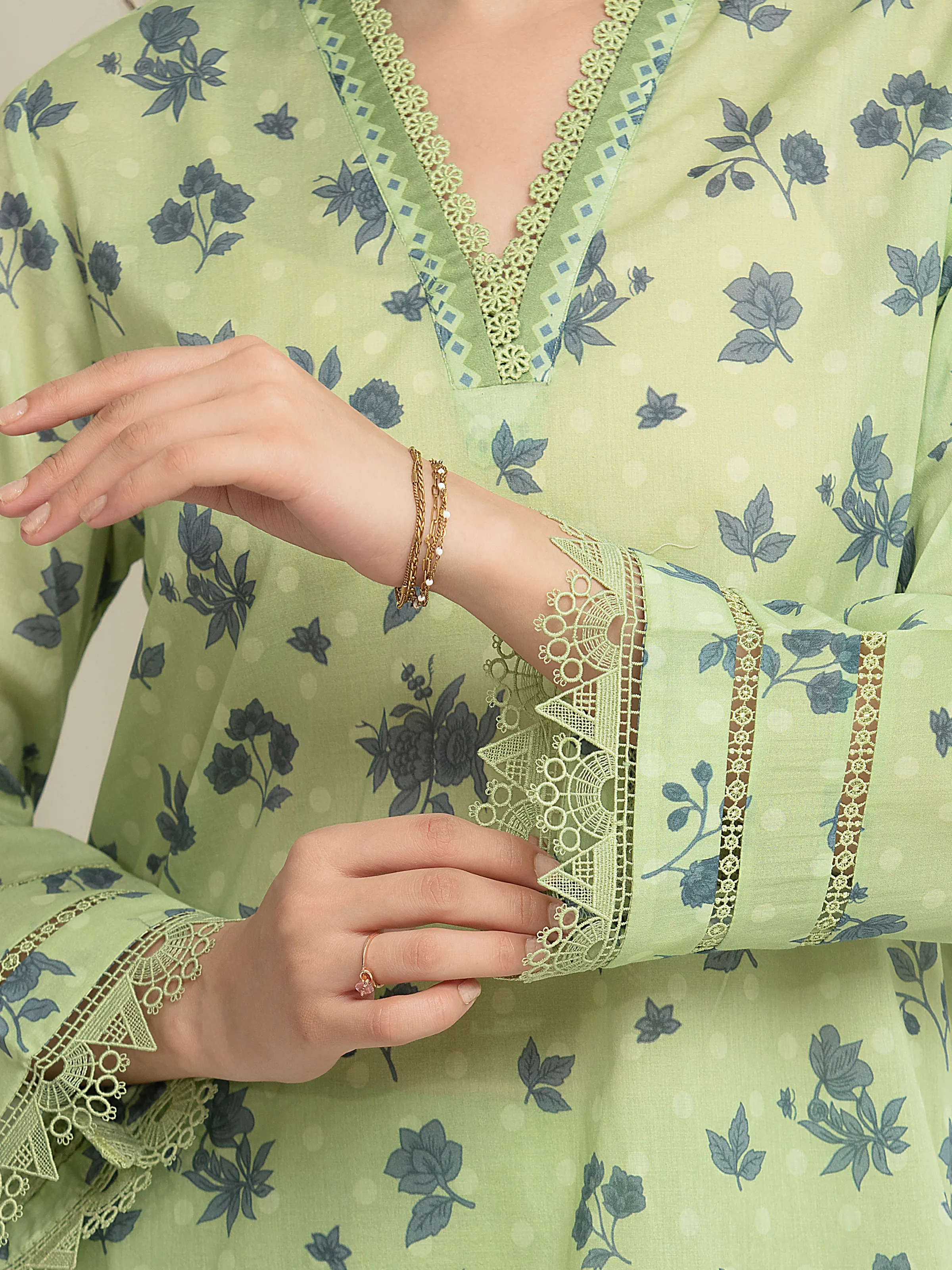 Printed Lawn Suit - EWU6A1-36650-3P - Image 3