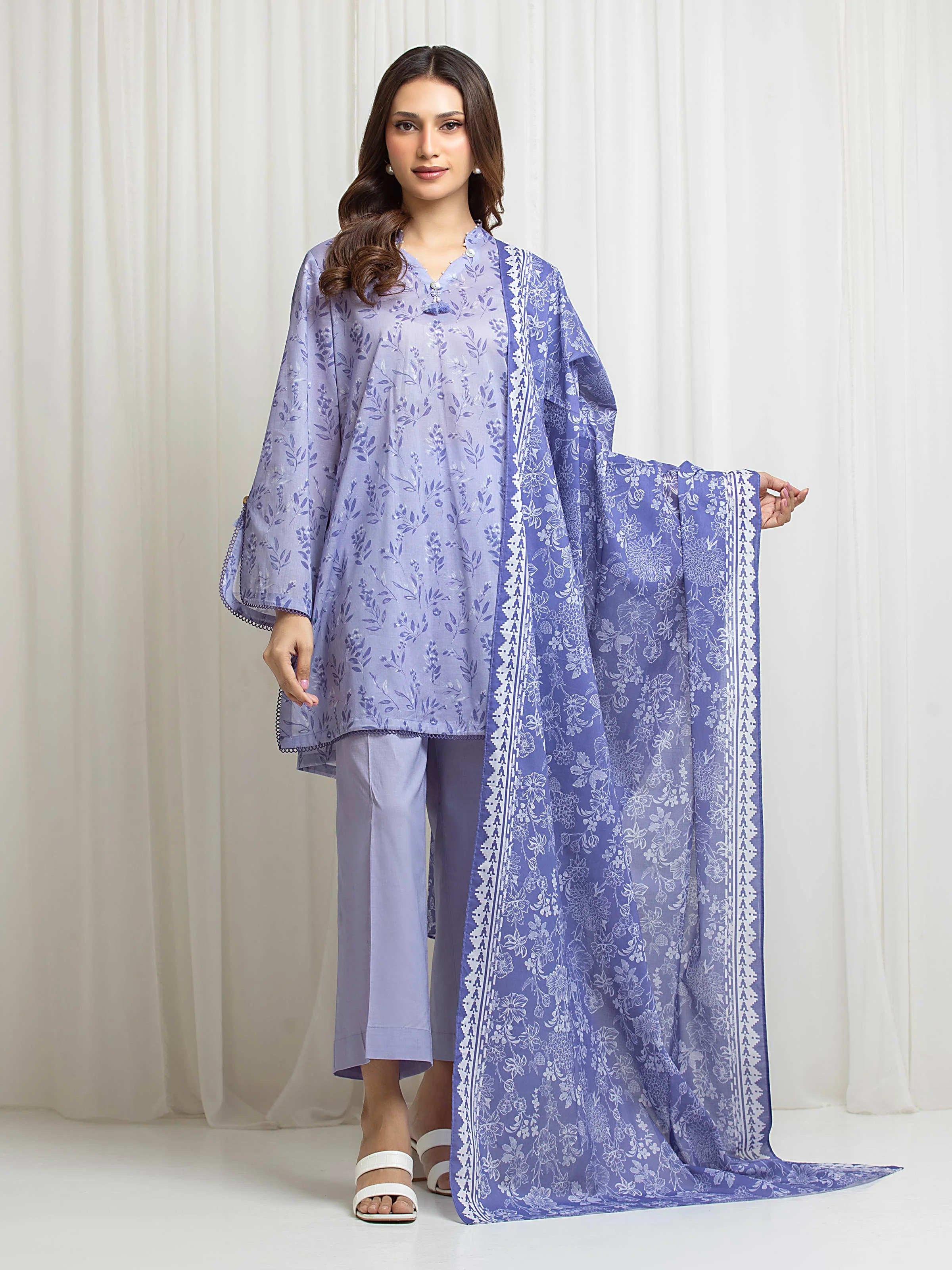Printed Lawn Suit - EWU6A1-36664-3P