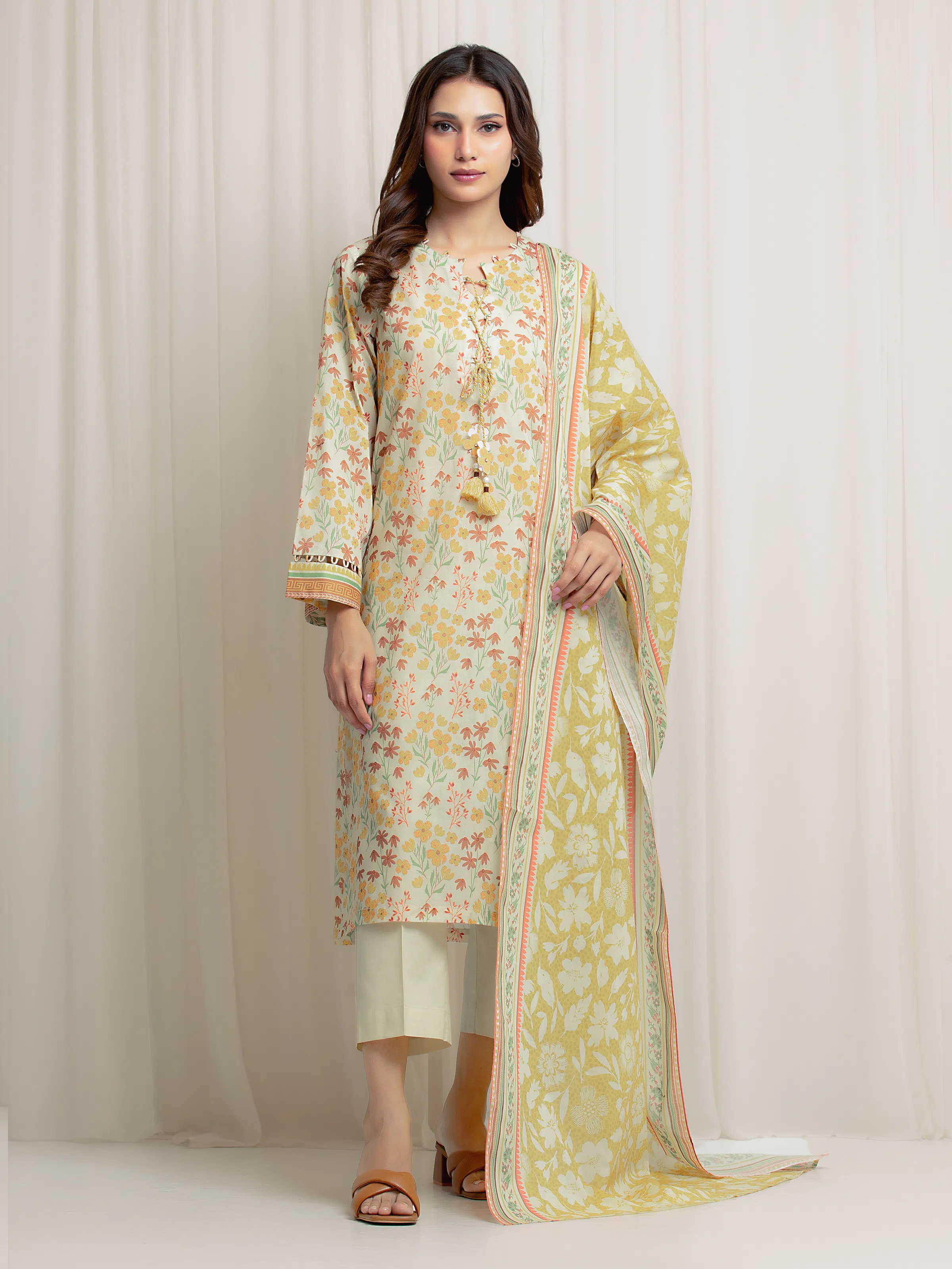 Printed Lawn Suit - EWU6A1-36668-3P