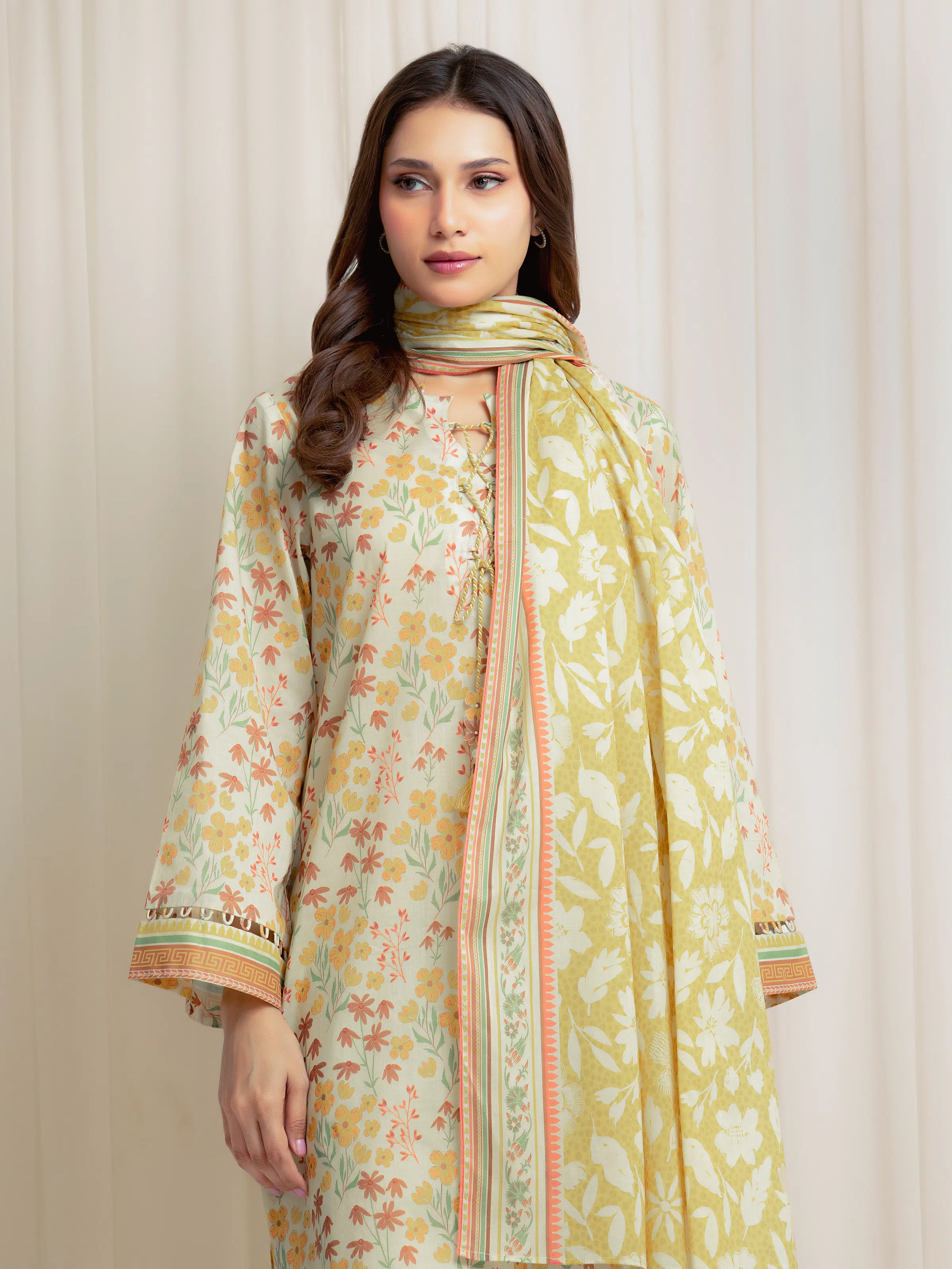 Printed Lawn Suit - EWU6A1-36668-3P - Image 2
