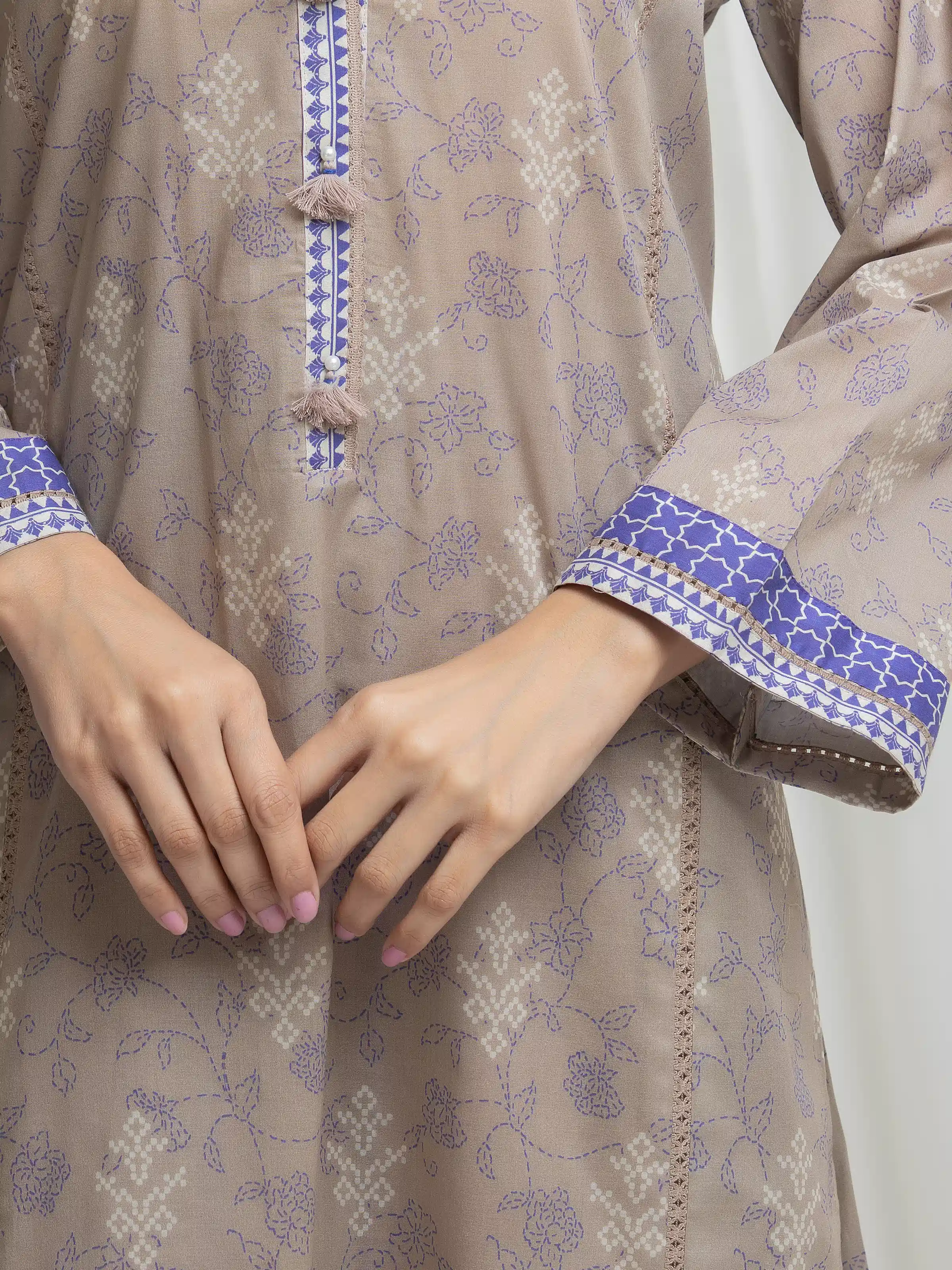 Printed Lawn Suit - EWU6A1-36670-3P - Image 4