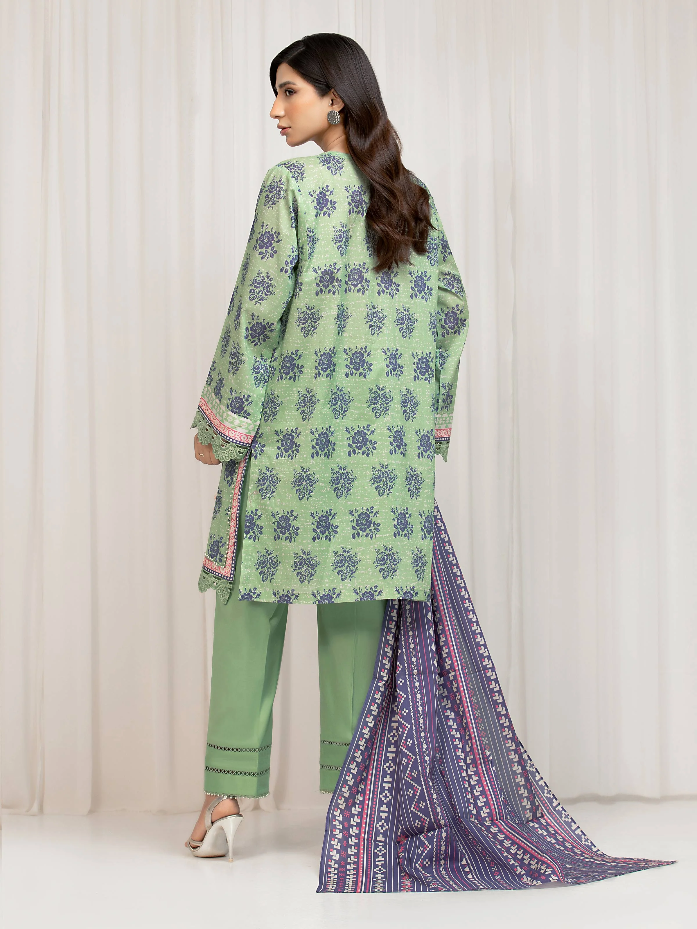 Printed Lawn Suit - EWU6A1-36684-3P - Image 5