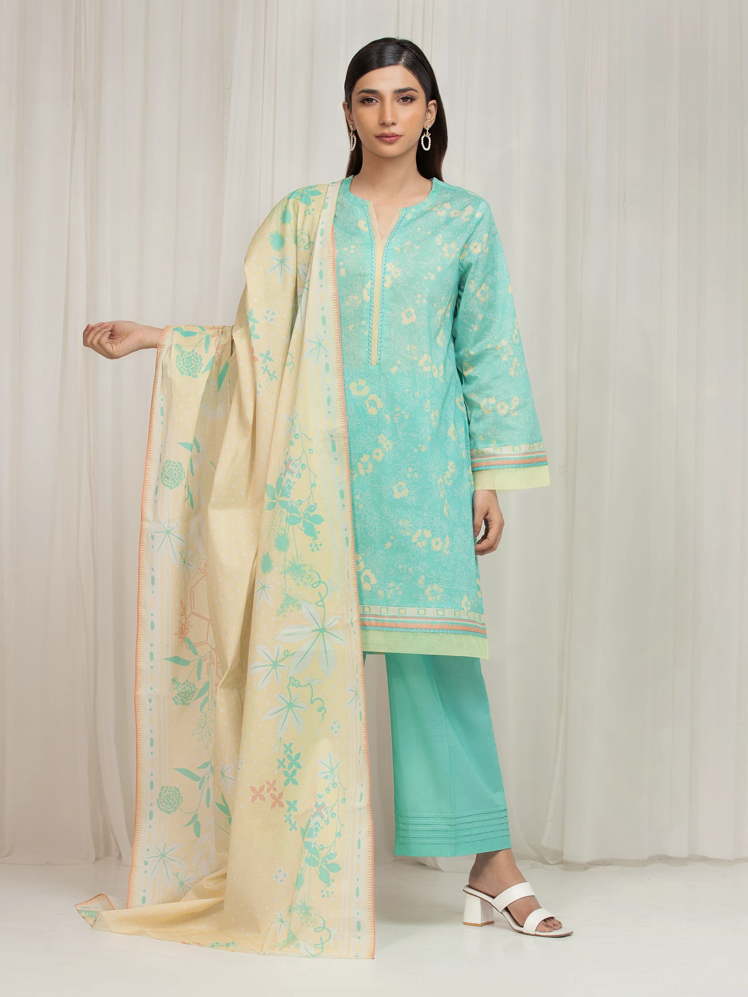 Printed Lawn Suit - EWU6A1-36687-3P