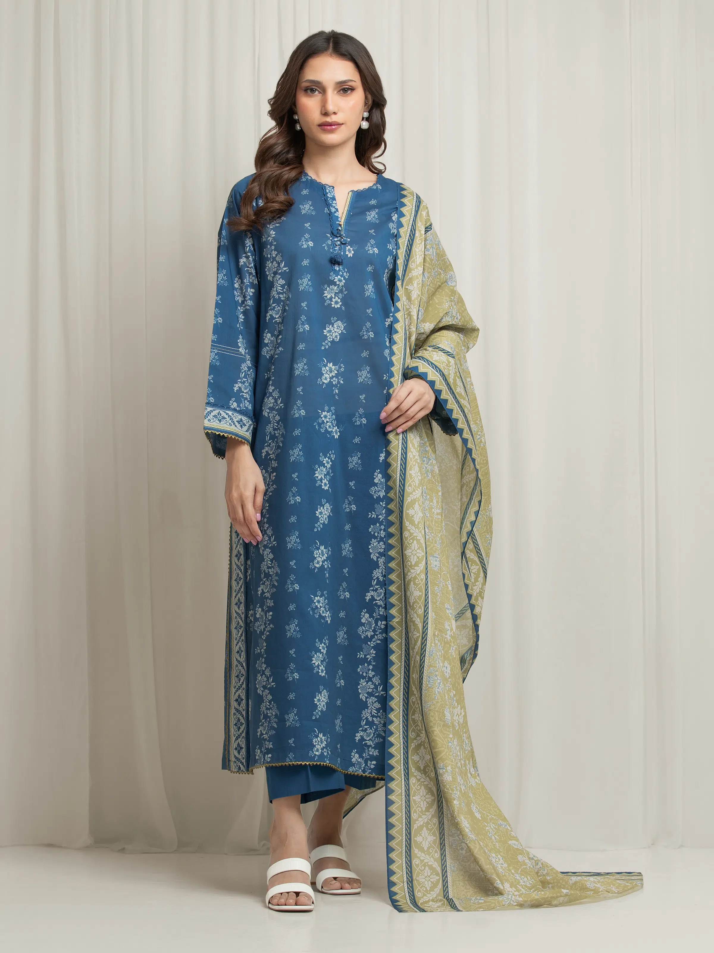 Printed Lawn Suit - EWU6A1-36691-3P