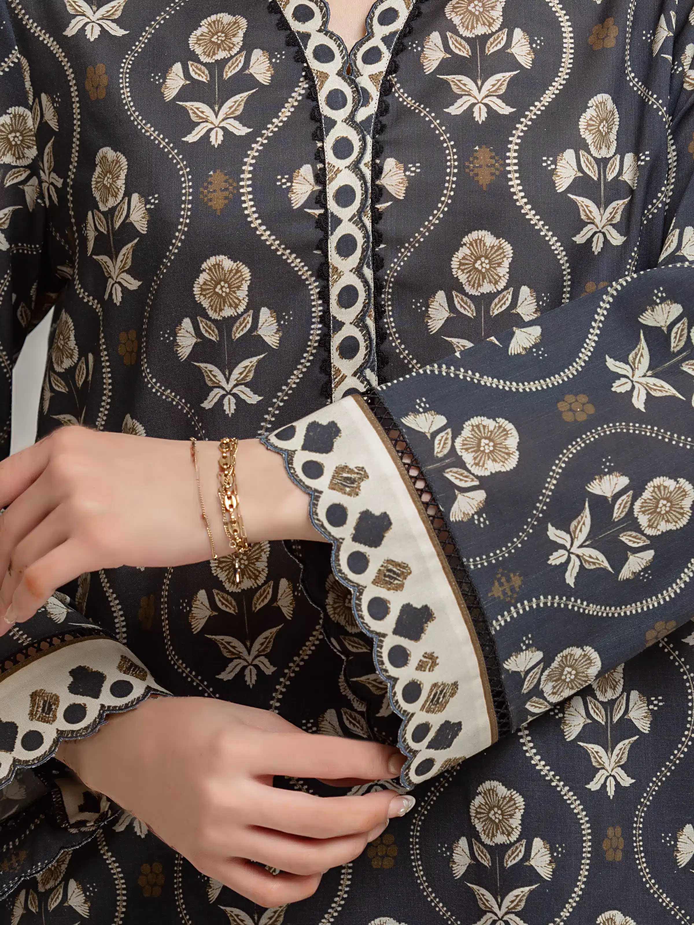 Printed Lawn Suit - EWU6A1-36717-3P - Image 3