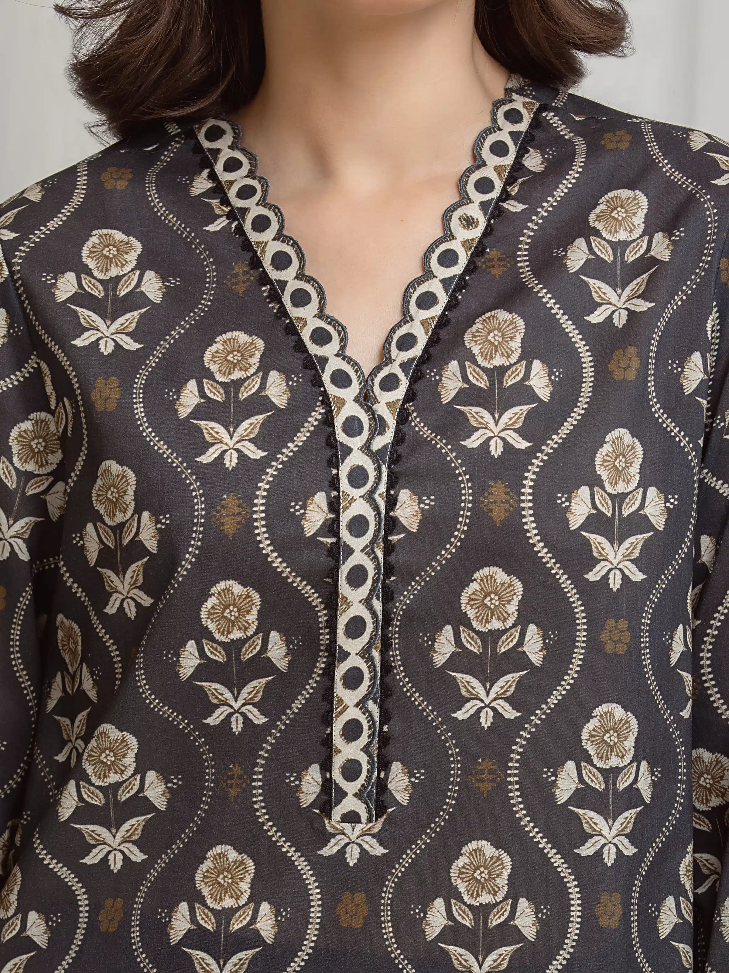 Printed Lawn Suit - EWU6A1-36717-3P - Image 4