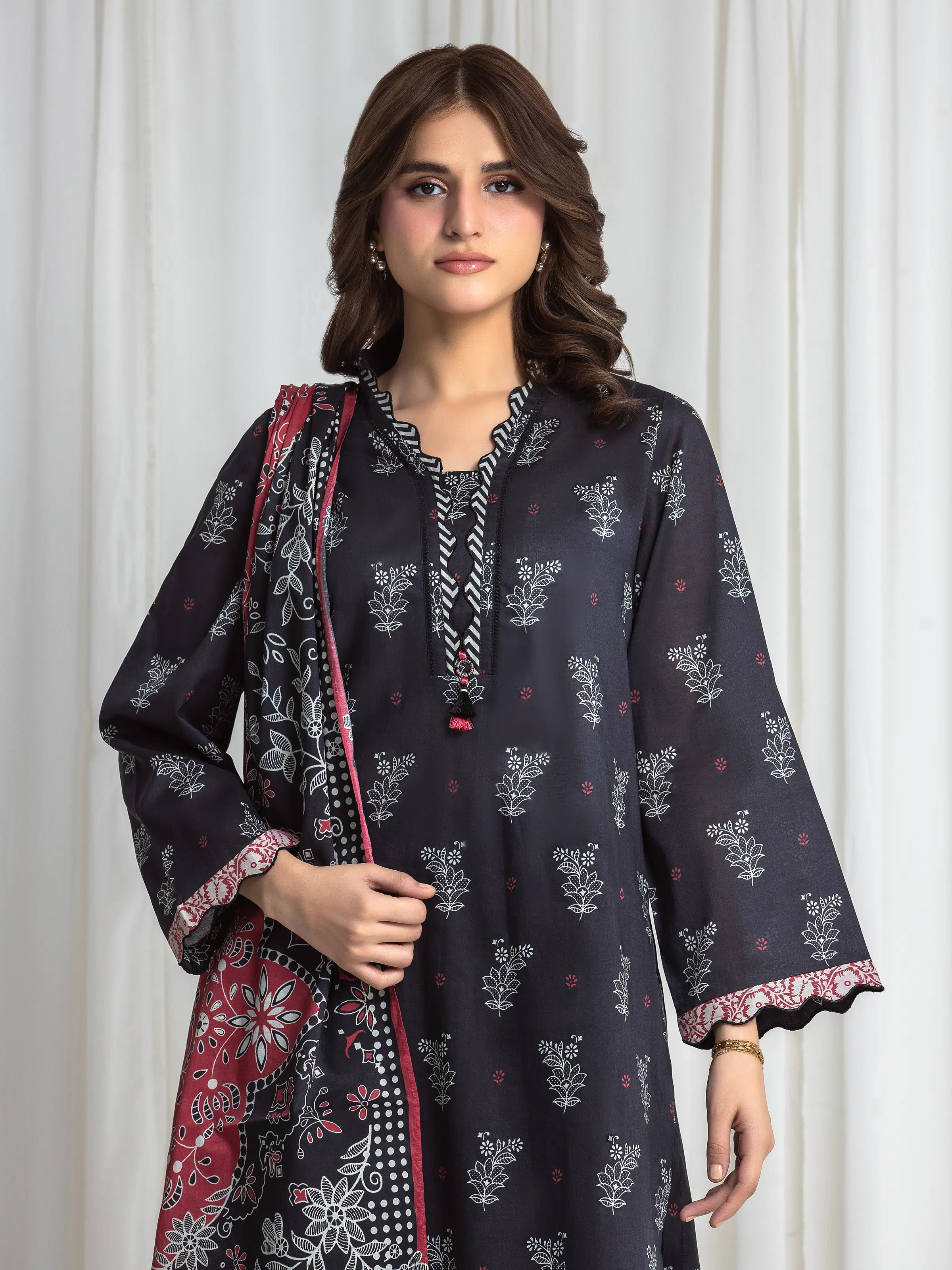 Printed Lawn Suit - EWU6A1-36738-3P - Image 2