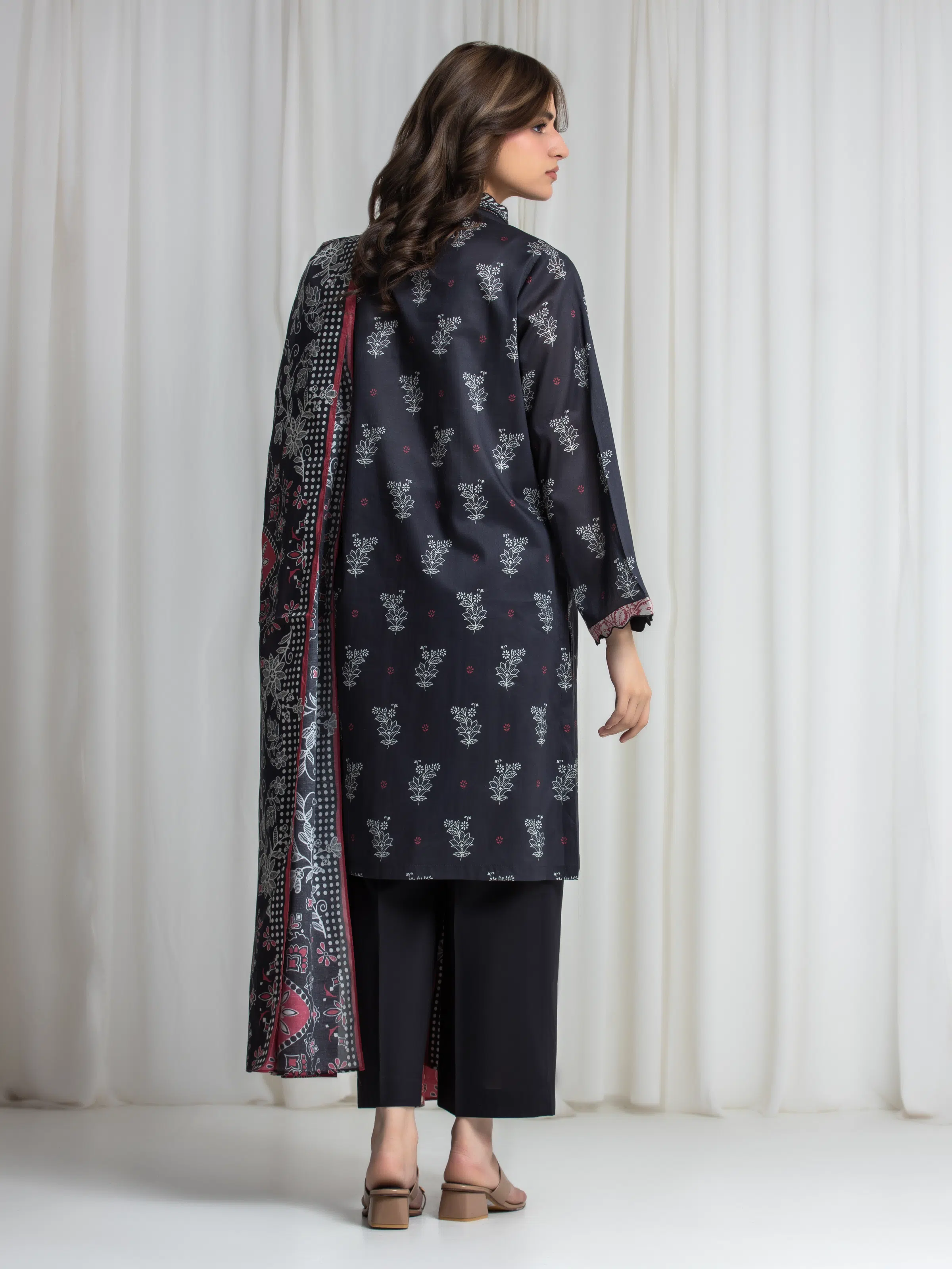 Printed Lawn Suit - EWU6A1-36738-3P - Image 6