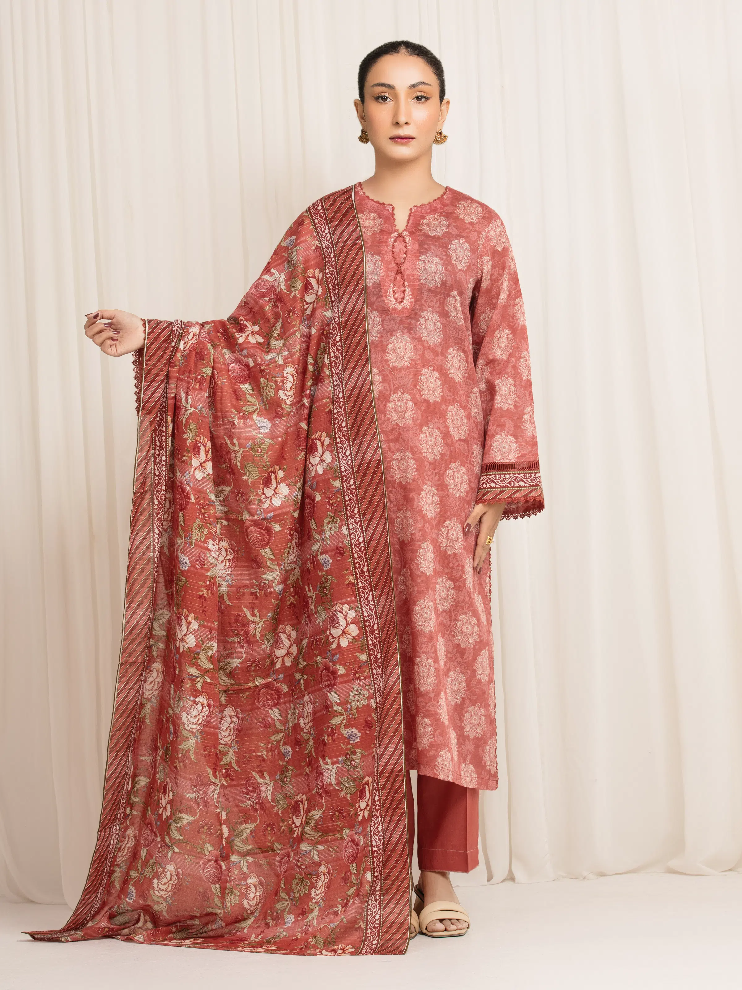 Printed Zari Lawn Suit - EWU6M6-005-3P