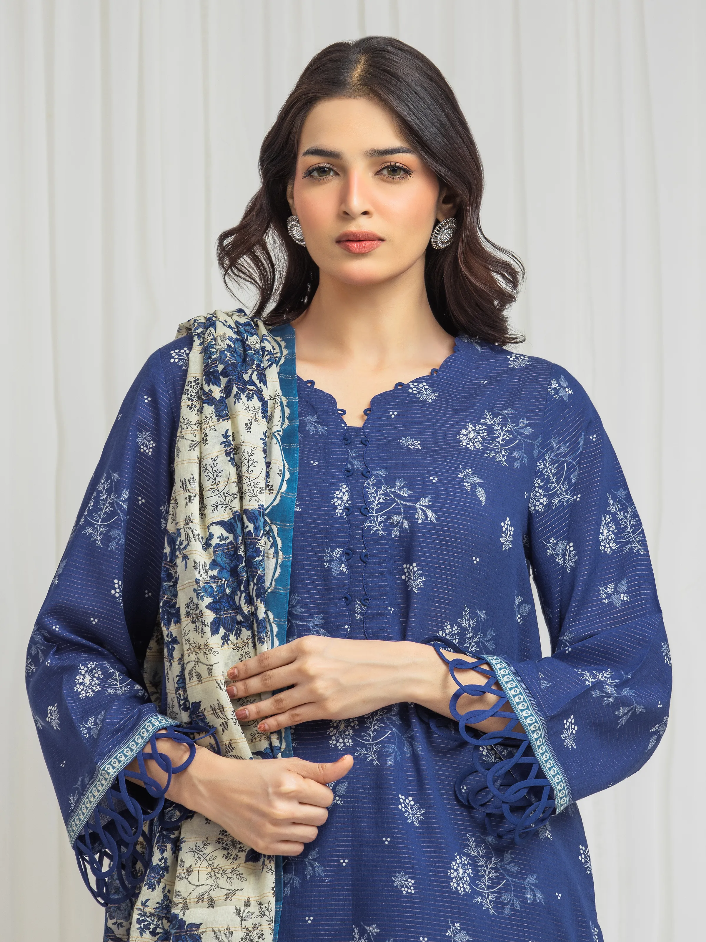 Printed Zari Lawn Suit - EWU6M6-006-3P - Image 2