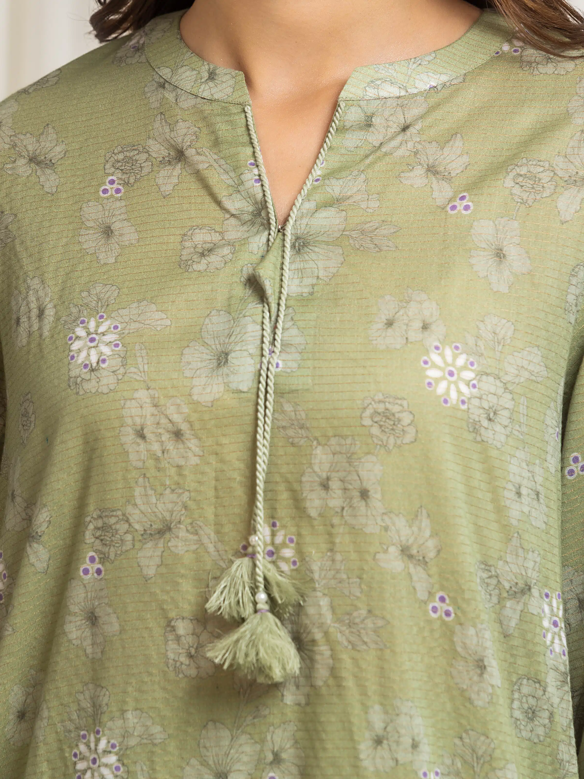Printed Zari Lawn Suit - EWU6M6-047-3P - Image 4