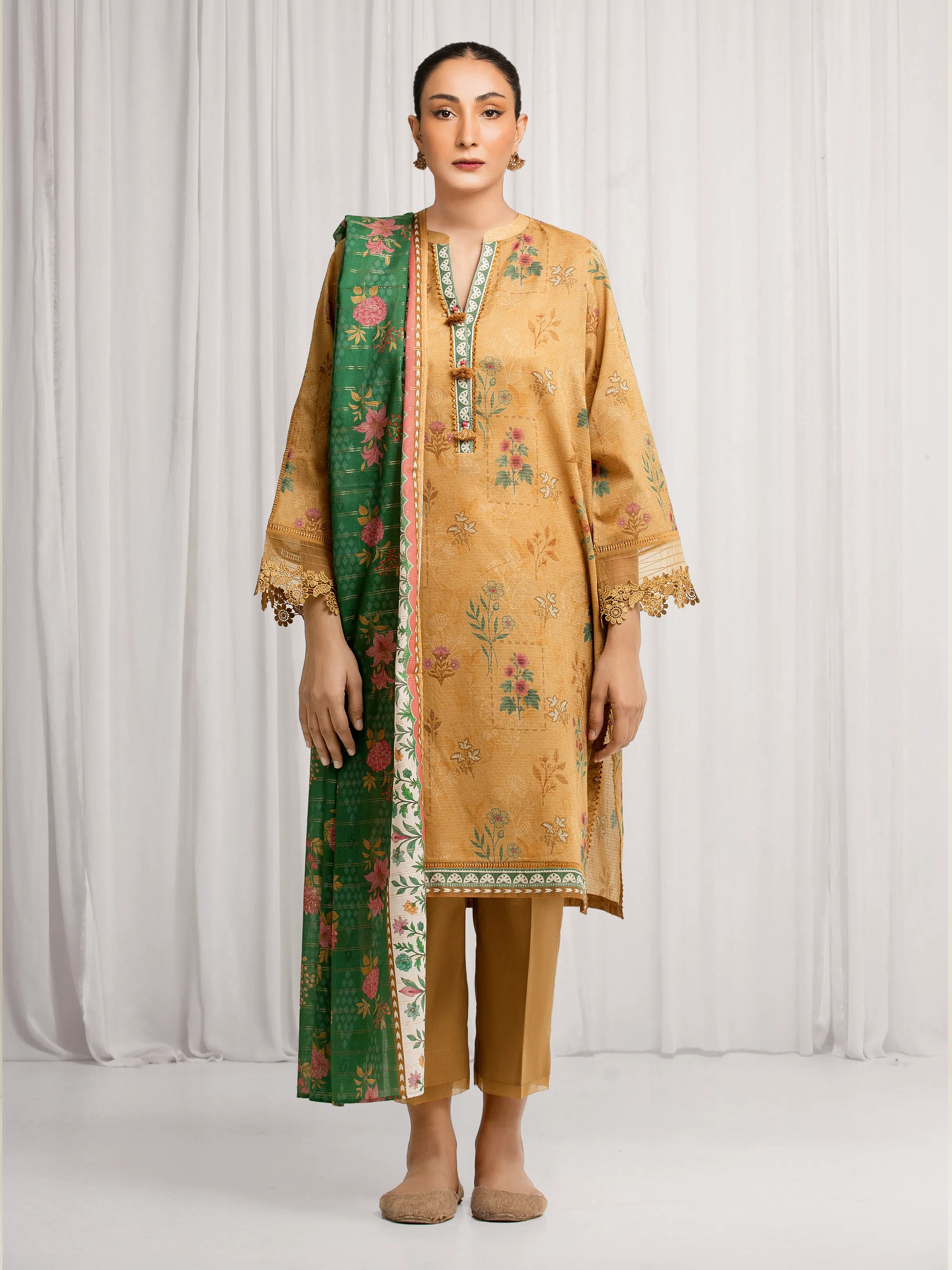 Printed Zari Lawn Suit - EWU6M6-053-3P