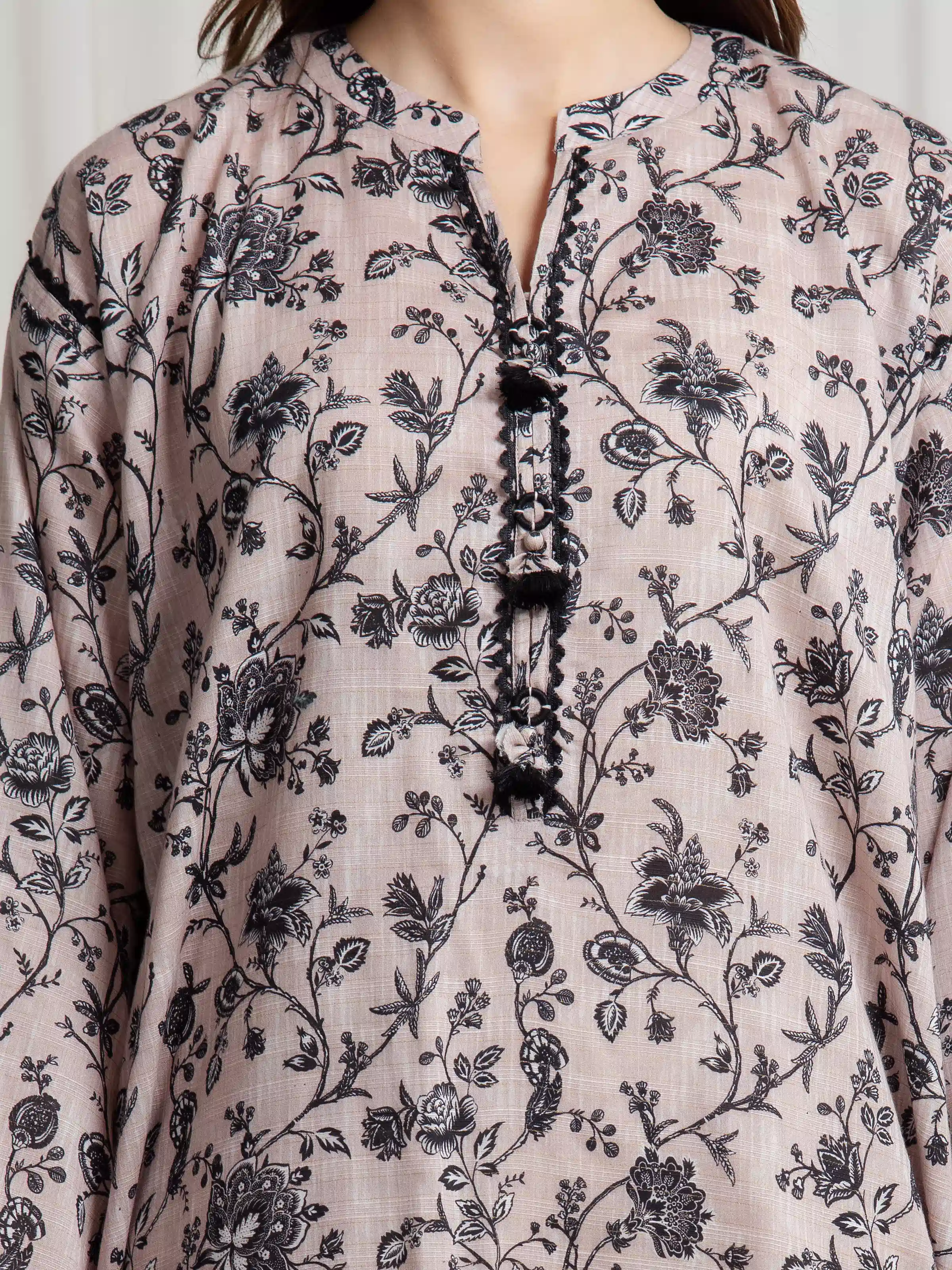 Printed Zari Lawn Suit - EWU6M6-107-3P - Image 4
