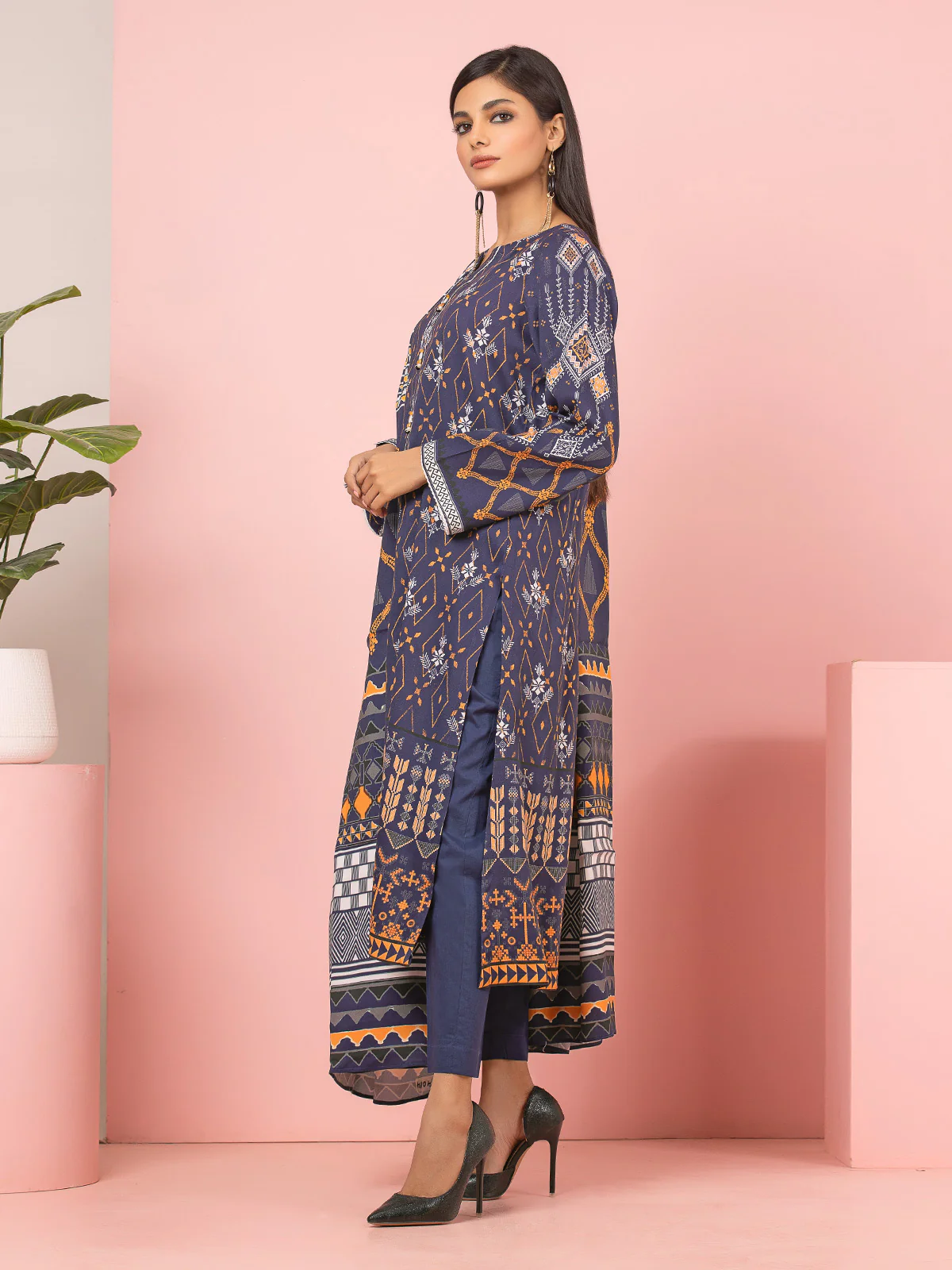 Printed Viscose Suit - EWU22A4-24014XXL - Image 3