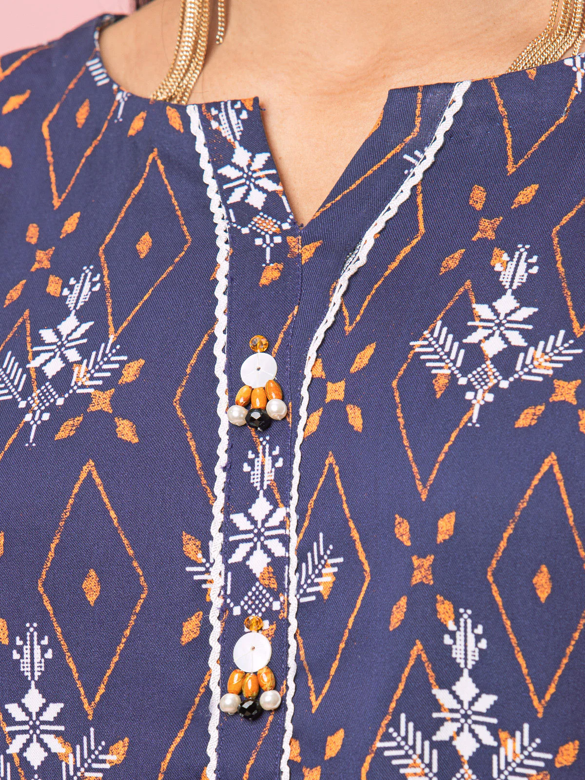 Printed Viscose Suit - EWU22A4-24014XXL - Image 4