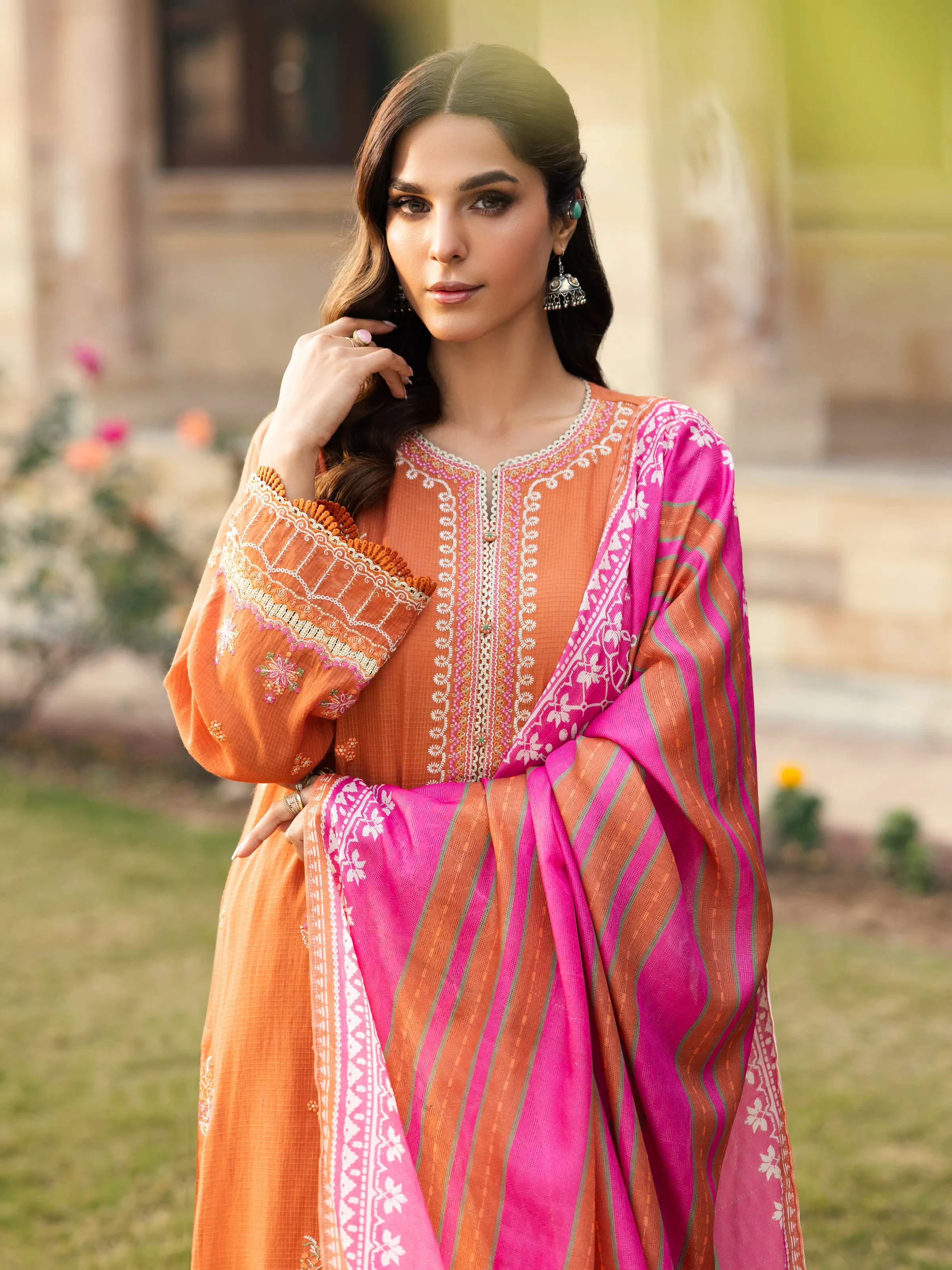 Embroidered Lawn Suit - EWU5V1-31243-3P - Image 2