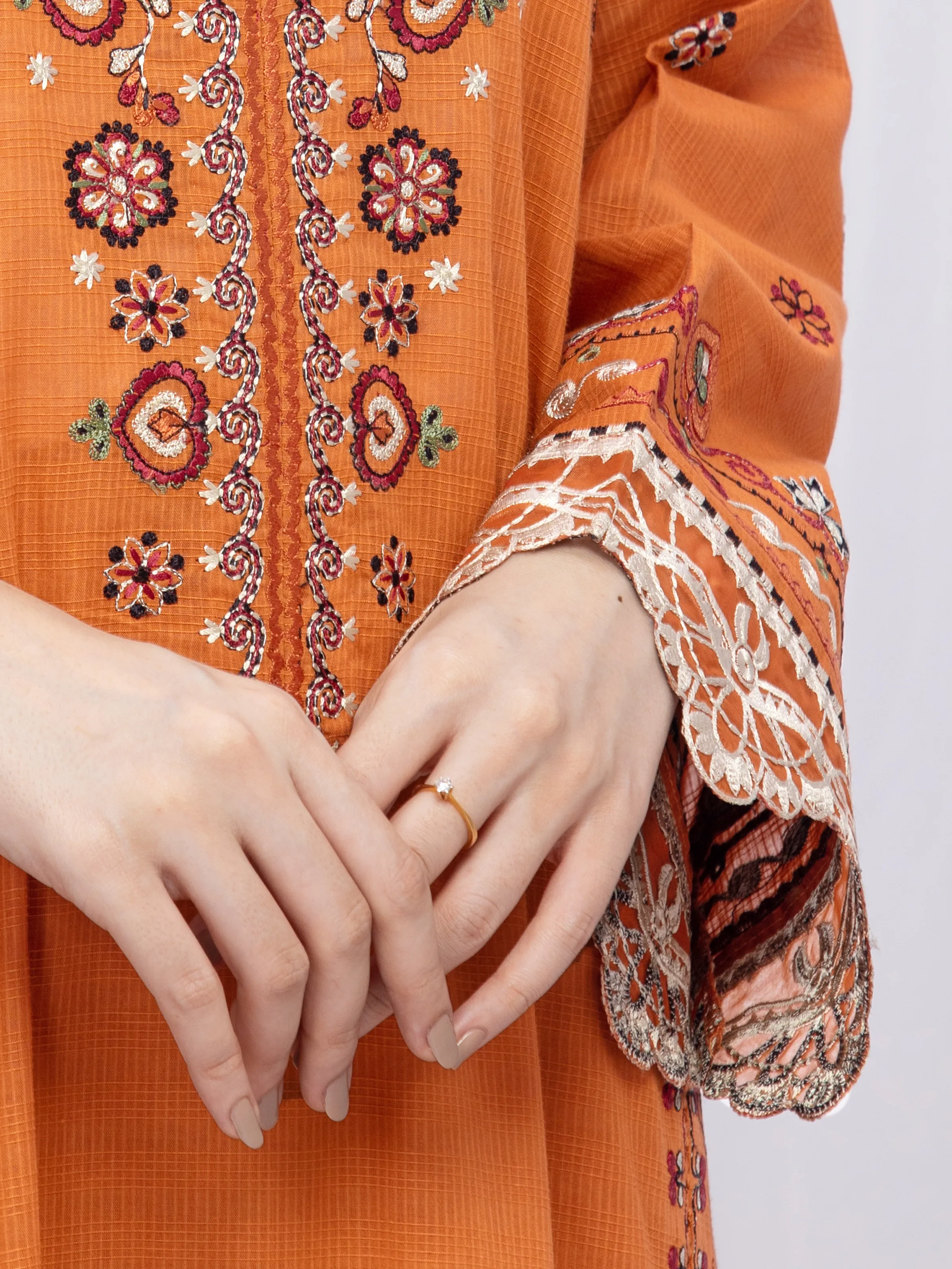 Embroidered Lawn Suit - EWU5V1-31705-3P - Image 3