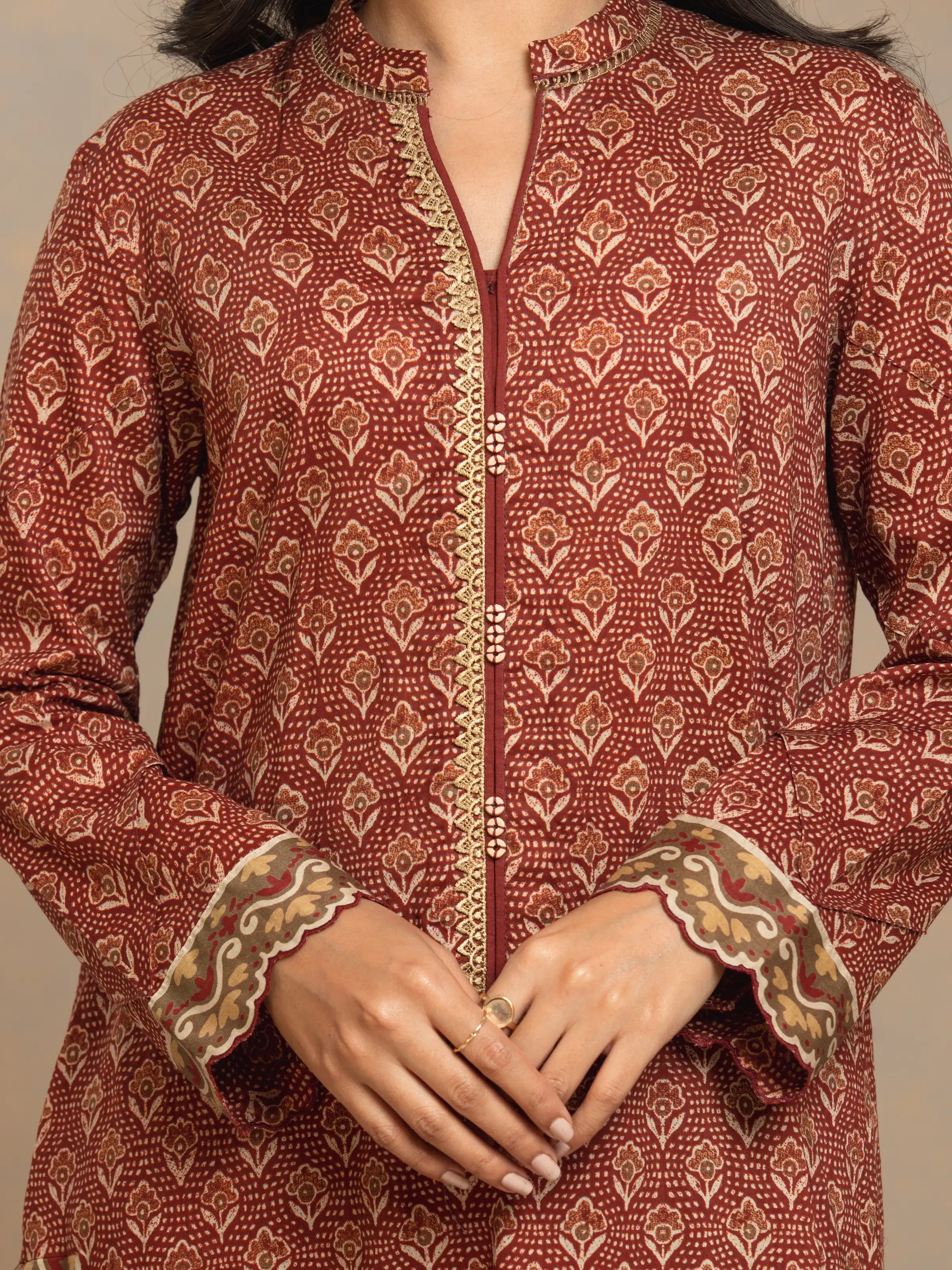 Printed Khaddar Suit - EWU24A3-29504-3P - Image 3