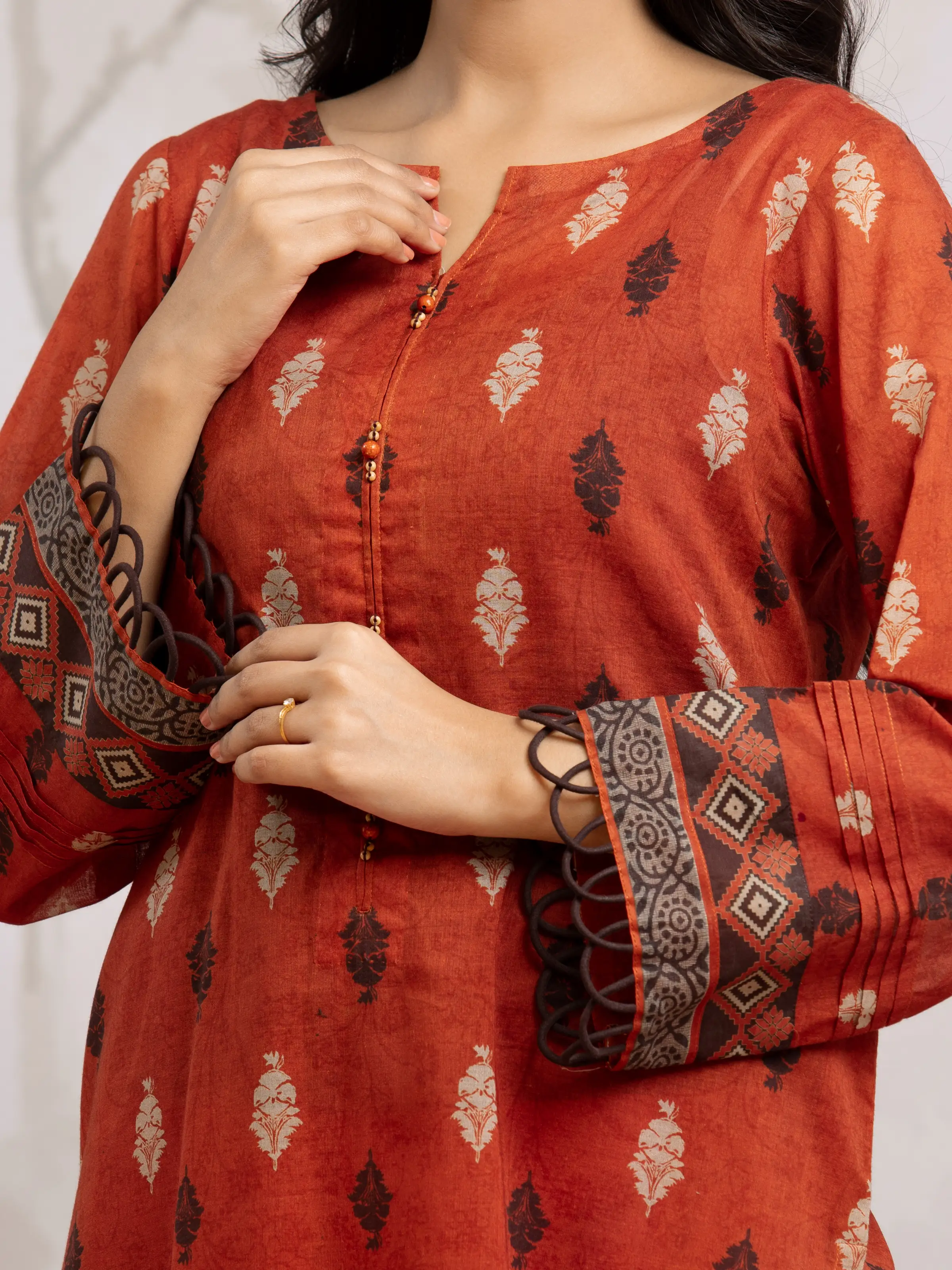 Printed Khaddar Suit - EWU24M2-185 - Image 2