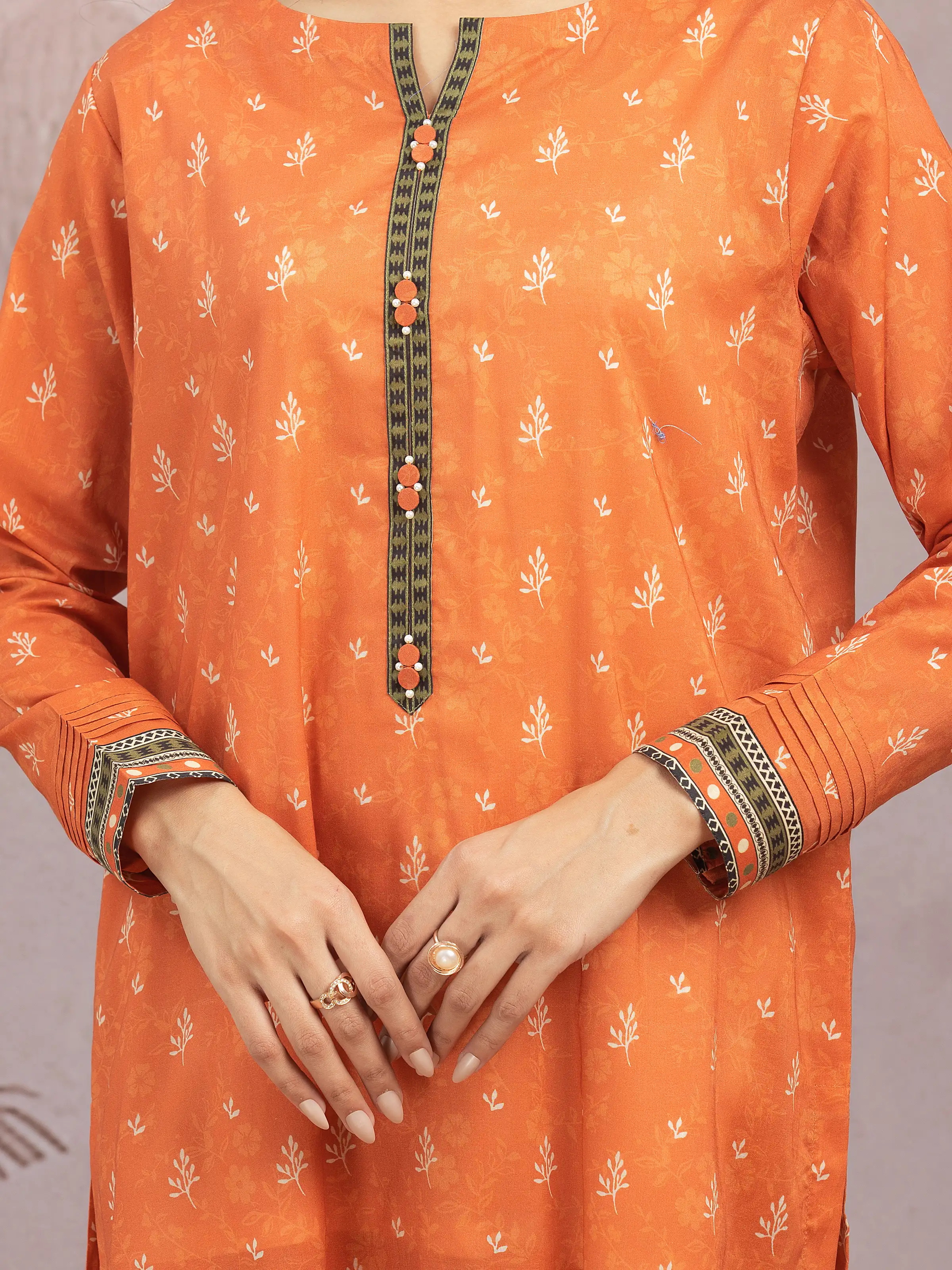 Printed Lawn Suit - EWU5A1-35003-3P - Image 4