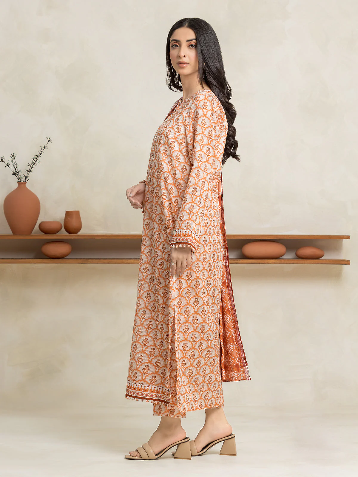 Printed Lawn Shirt Dupatta - EWU24A1-29029SD - Image 4