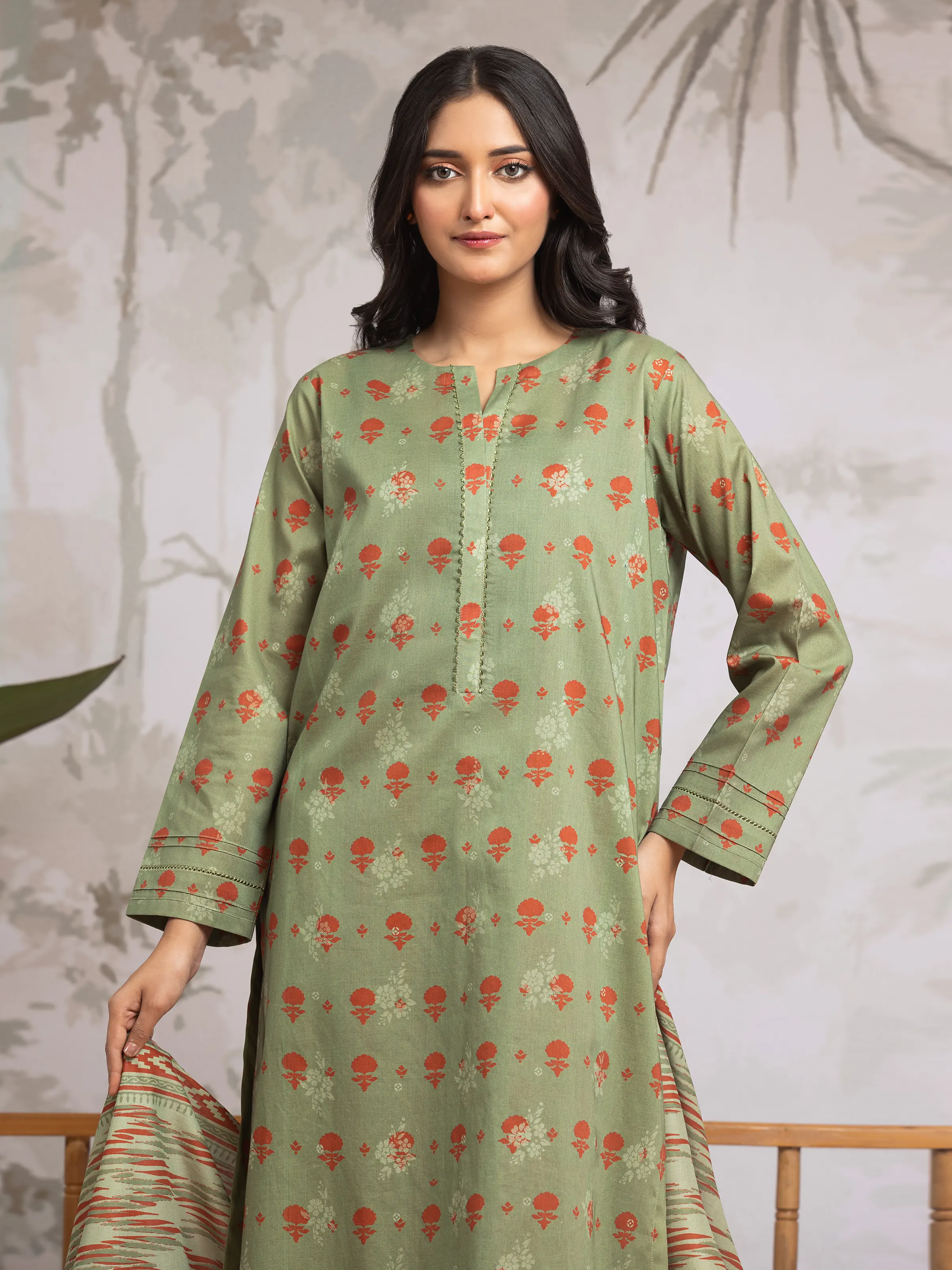 Printed Khaddar Suit - EWU24A3-29601-3P - Image 3