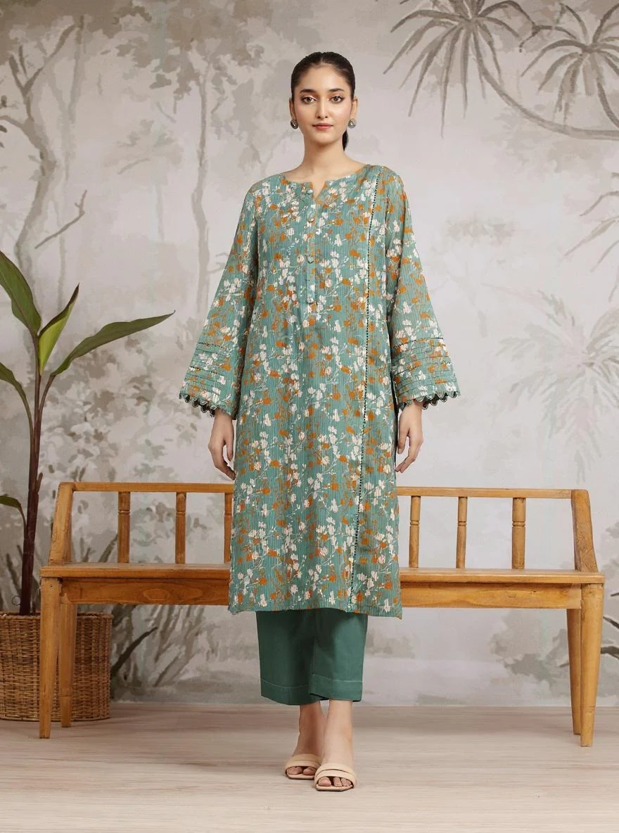 Printed Khaddar Shirt - EWU24A3-29805S
