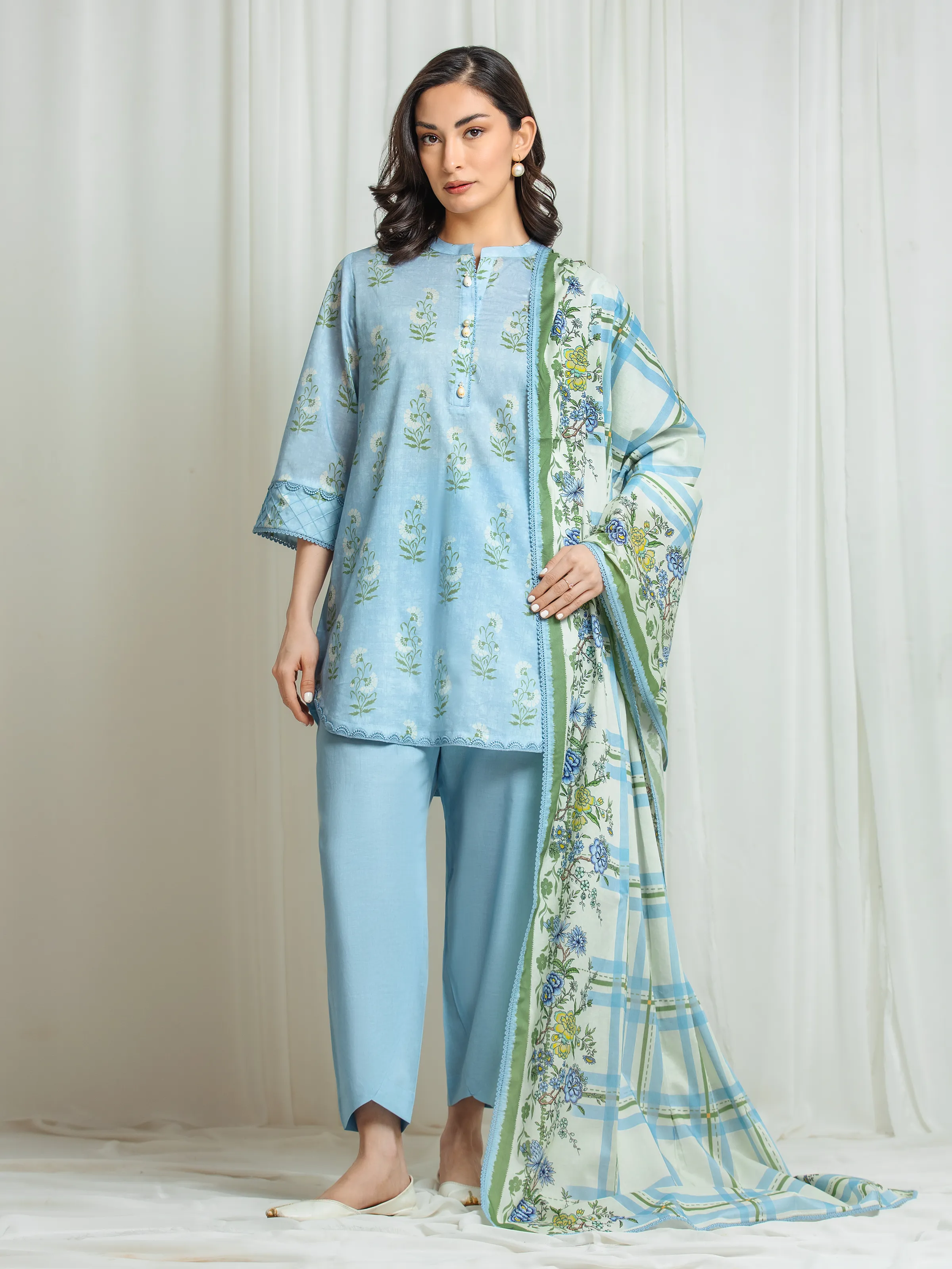 Printed Lawn Suit - EWU6A1-36551-3P