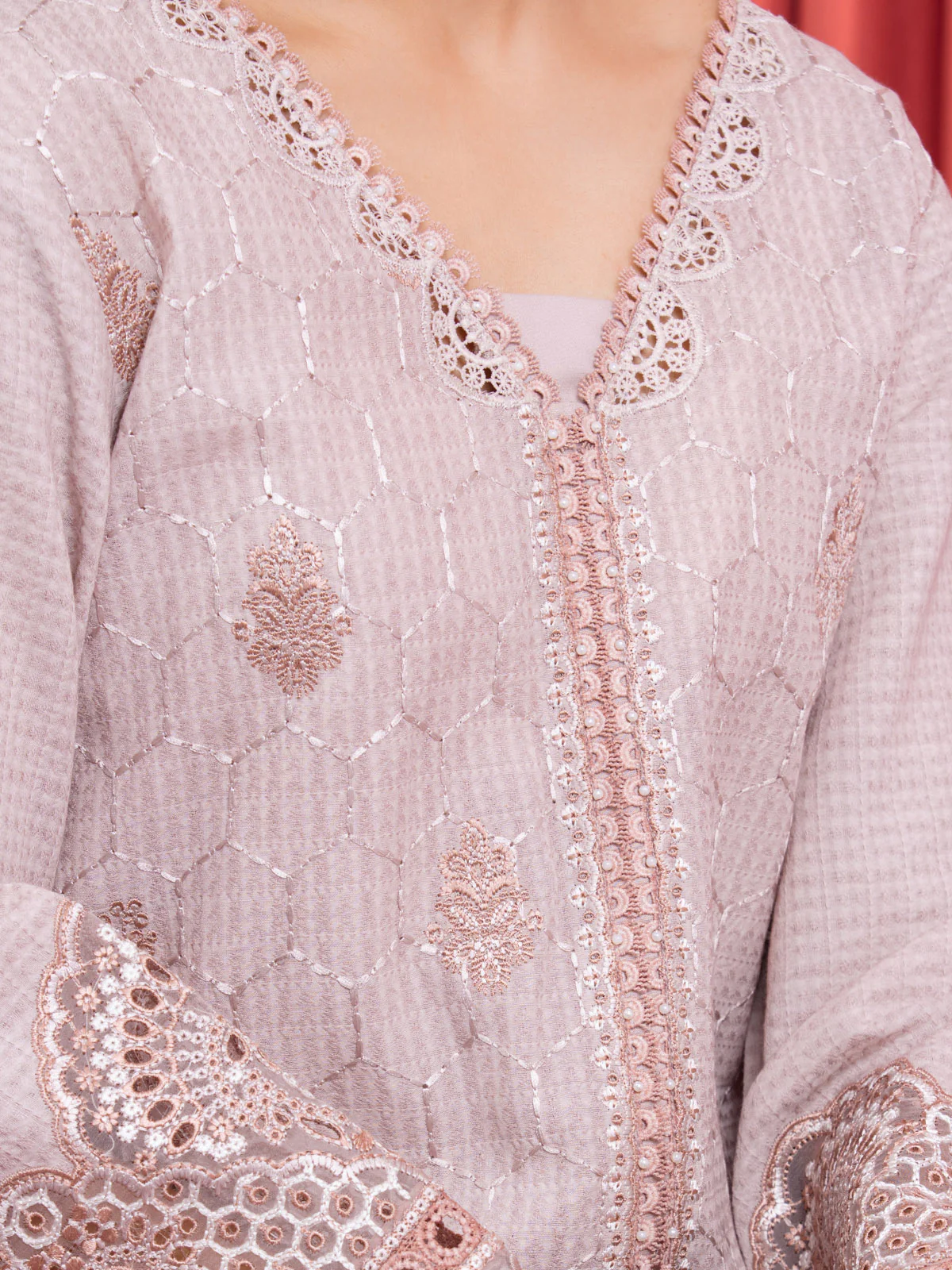 Embroidered Dobby Shirt - EWU24V7-28636S - Image 4