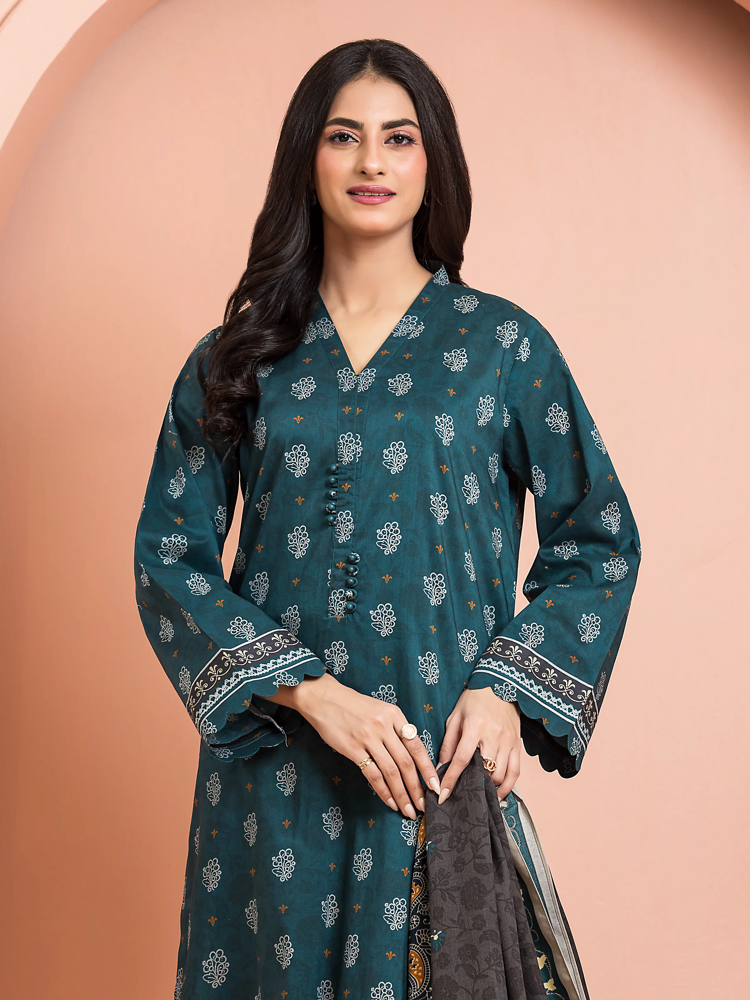 Printed Khaddar Suit - EWU24M3-119 - Image 3