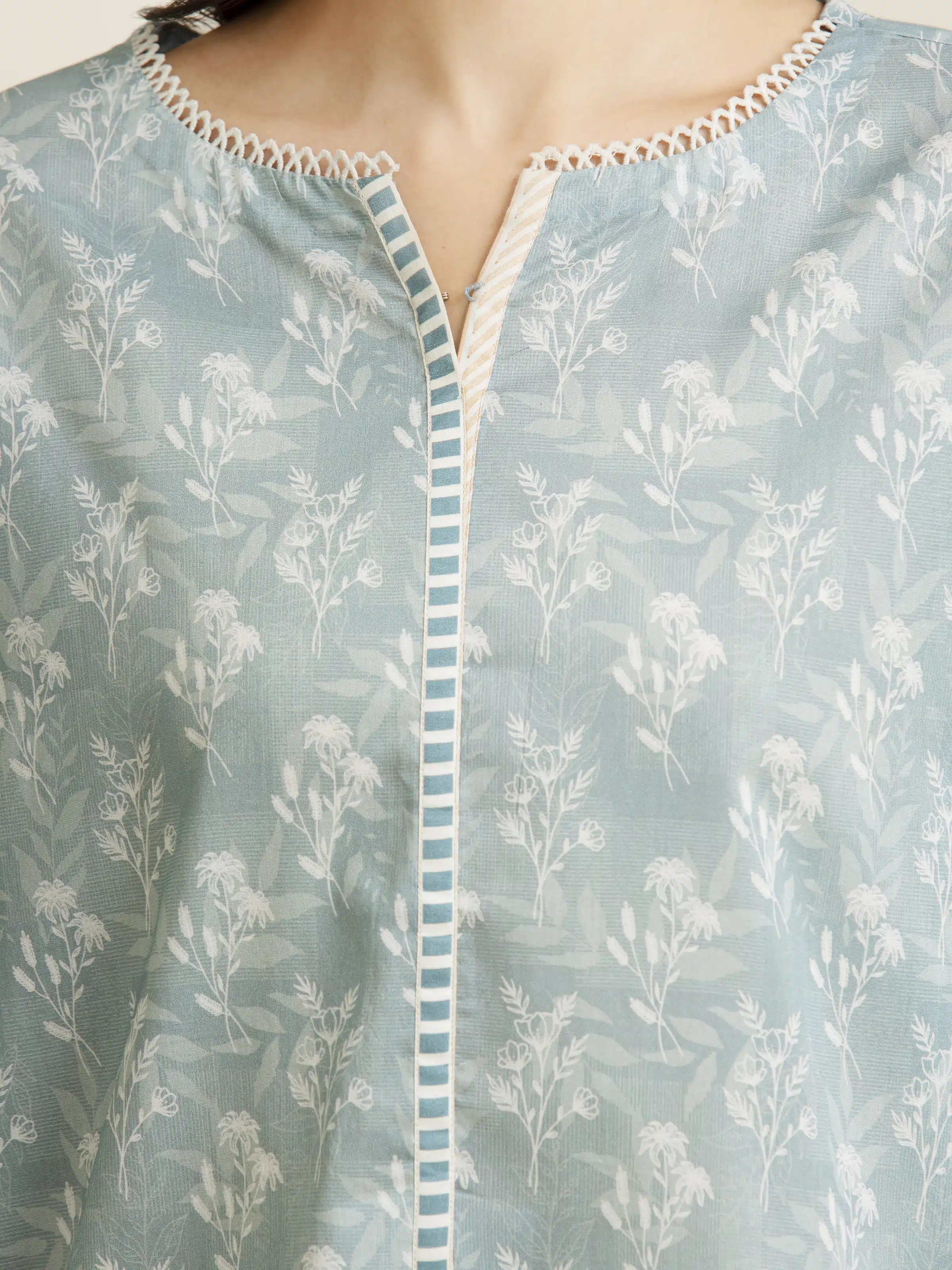 Printed Lawn Suit - EWU5A1-35112-3P - Image 4
