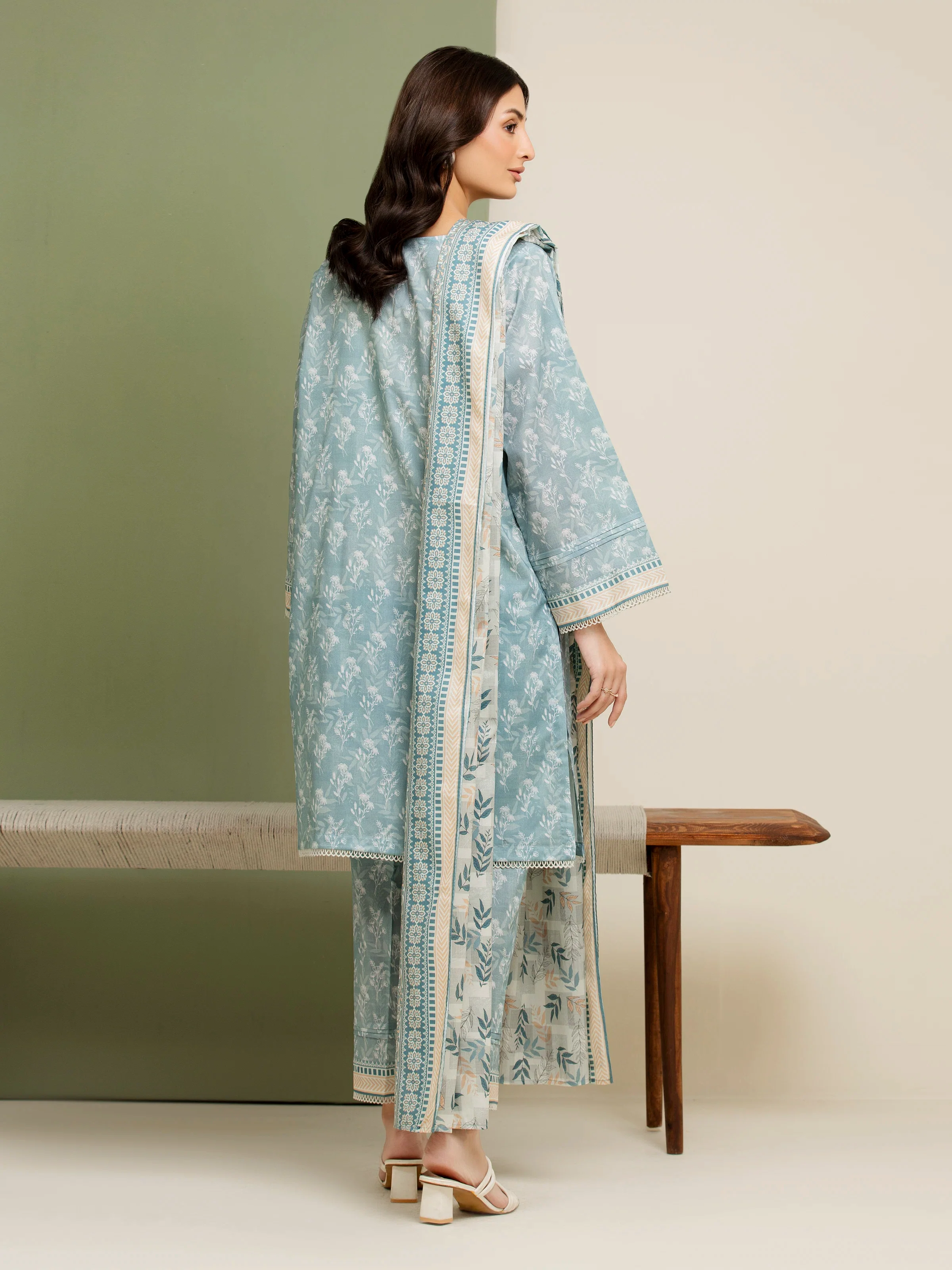 Printed Lawn Suit - EWU5A1-35112-3P - Image 6