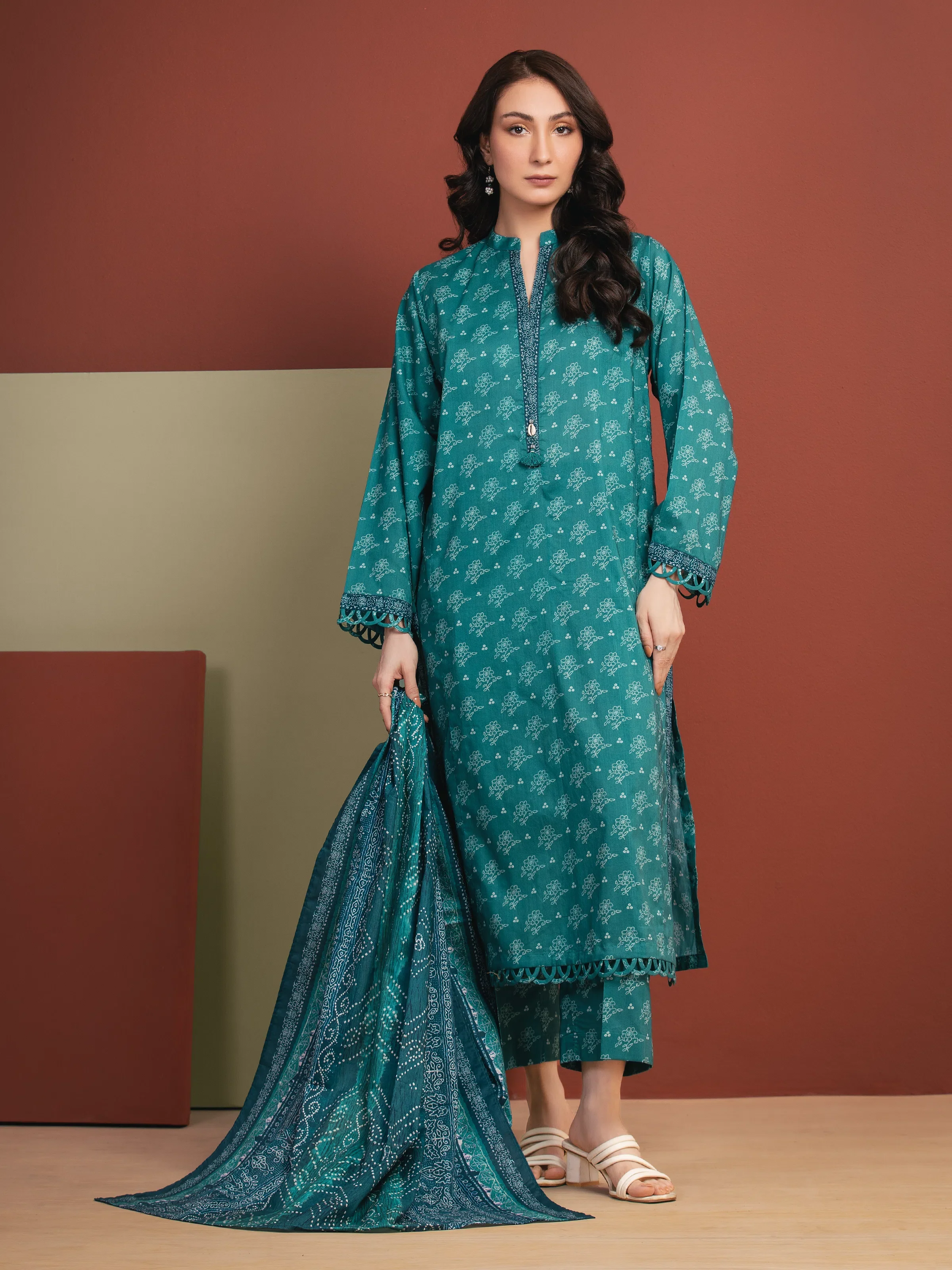 Printed Lawn Suit - EWU5A1-35323-3P