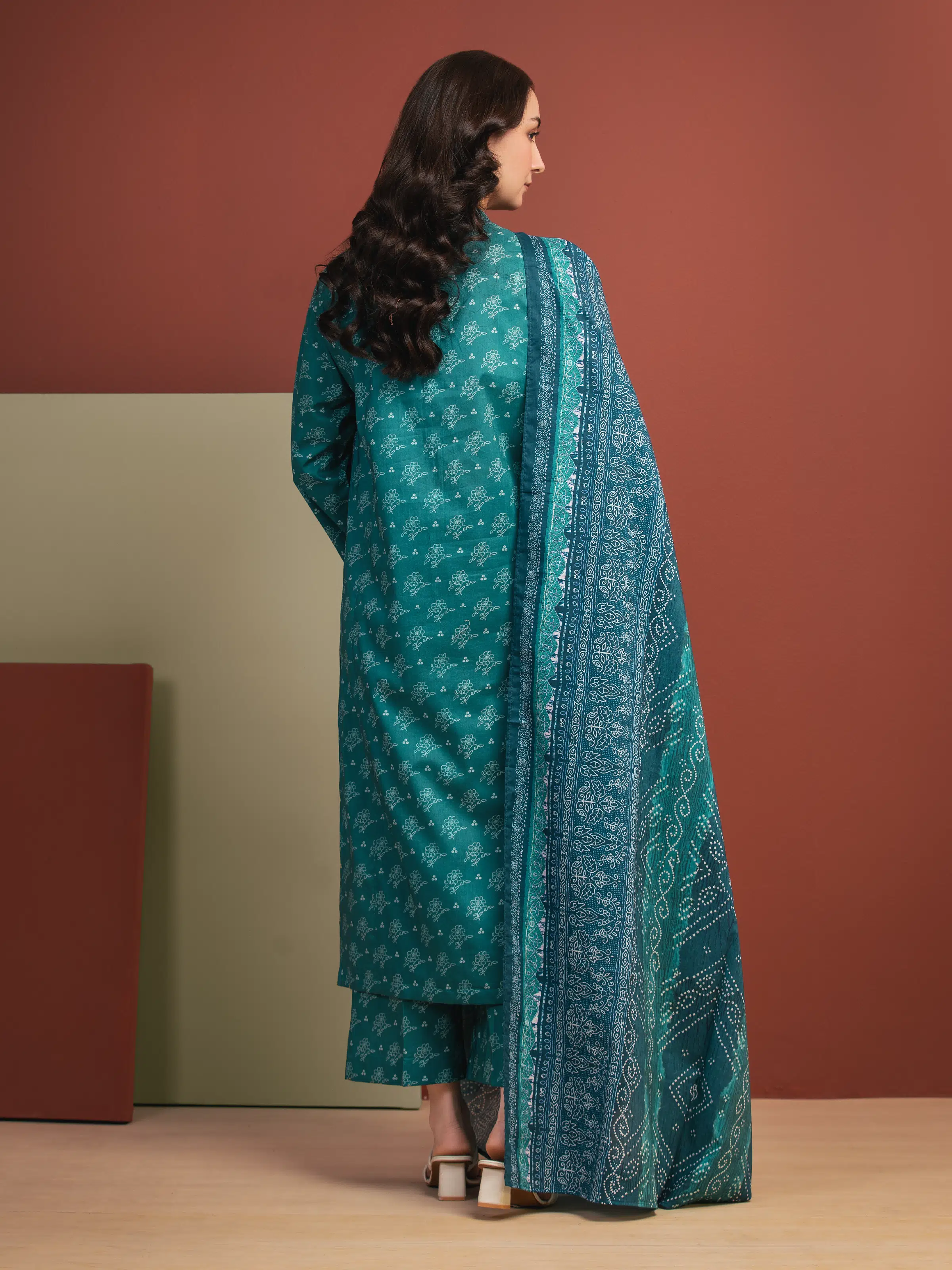 Printed Lawn Suit - EWU5A1-35323-3P - Image 6