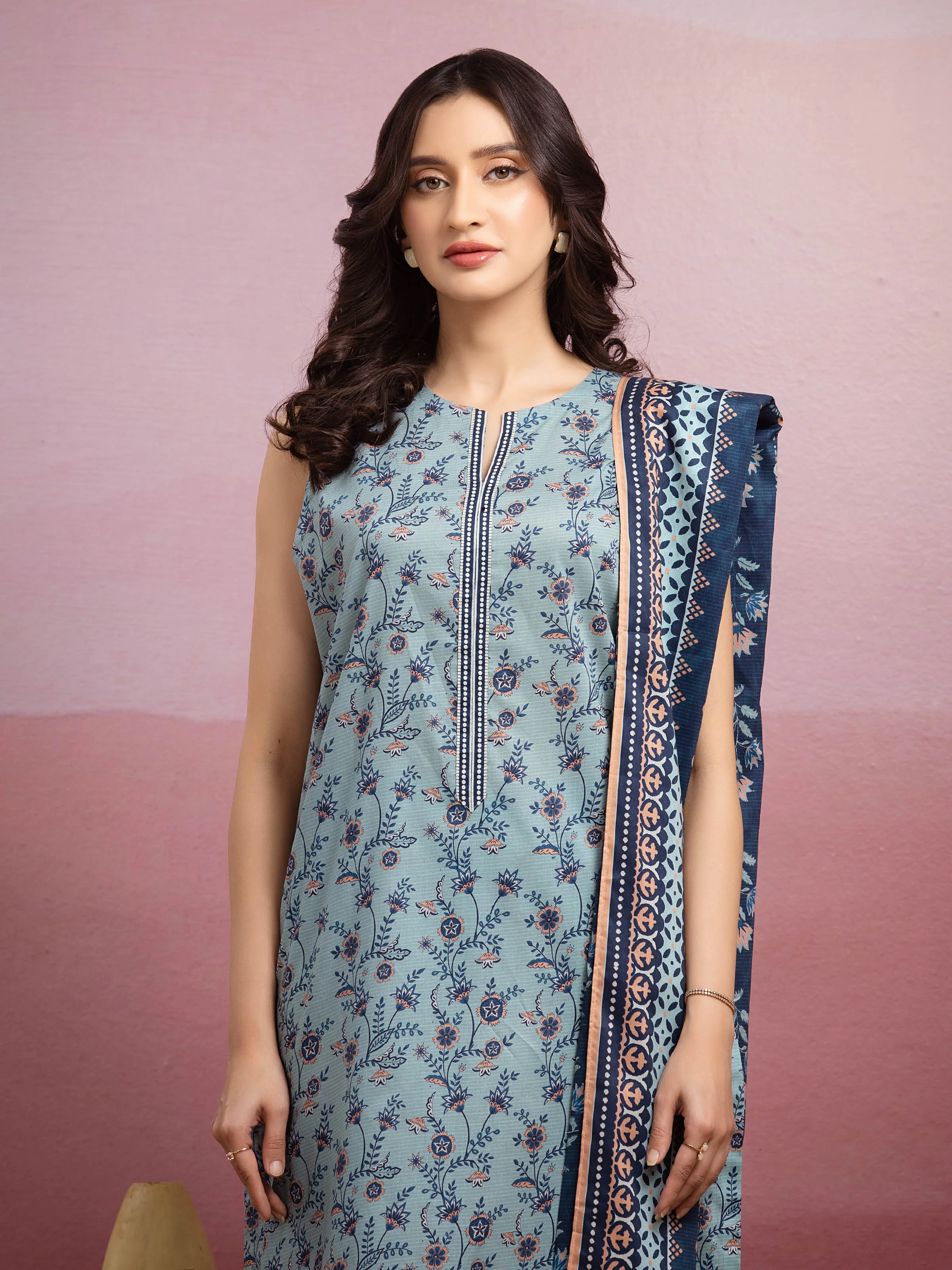 Printed Lawn Suit - EWU5A1-35162-3P
