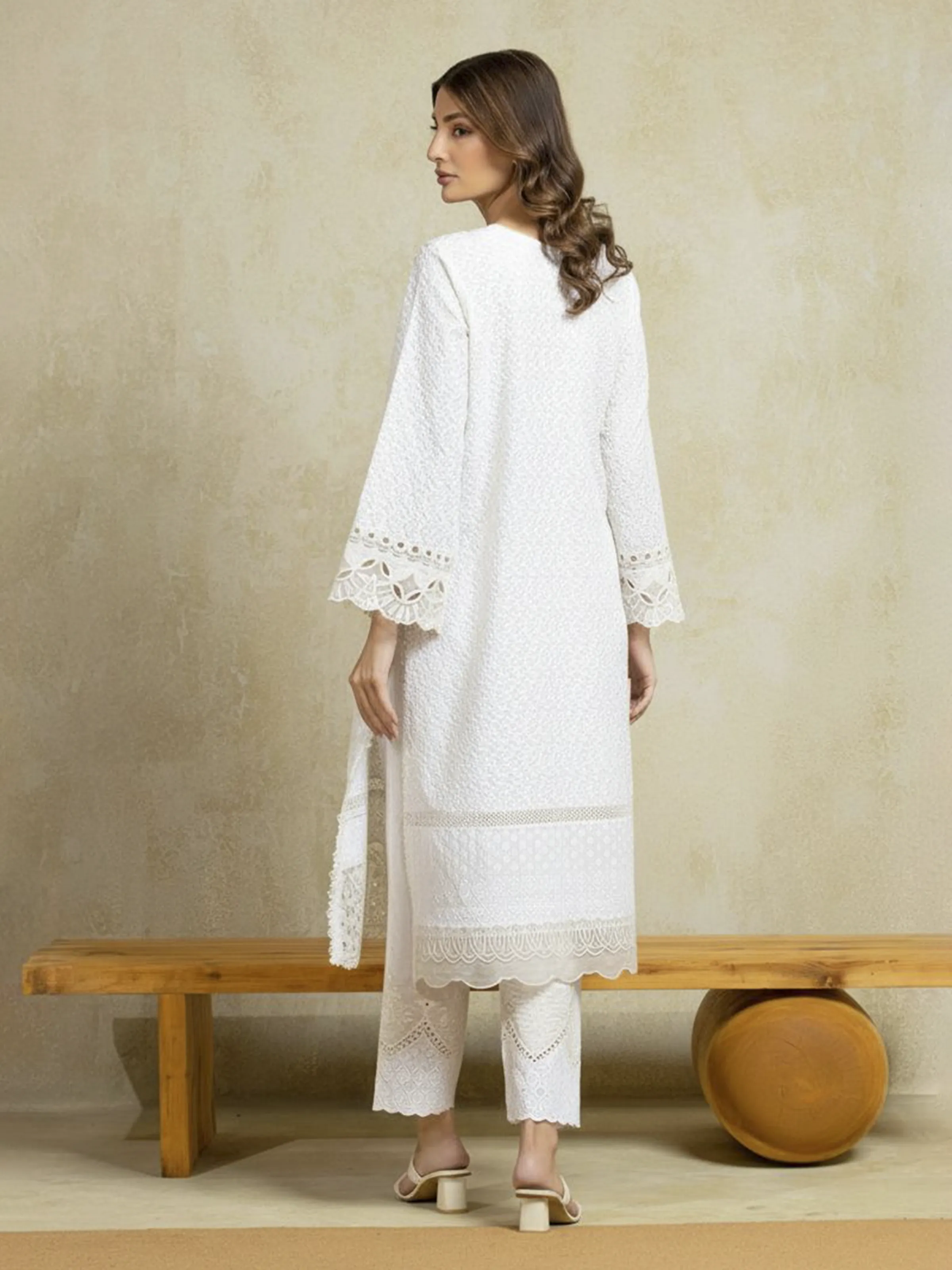 Embroidered Cambric Suit - EWU5V2-31831A-3P - Image 6