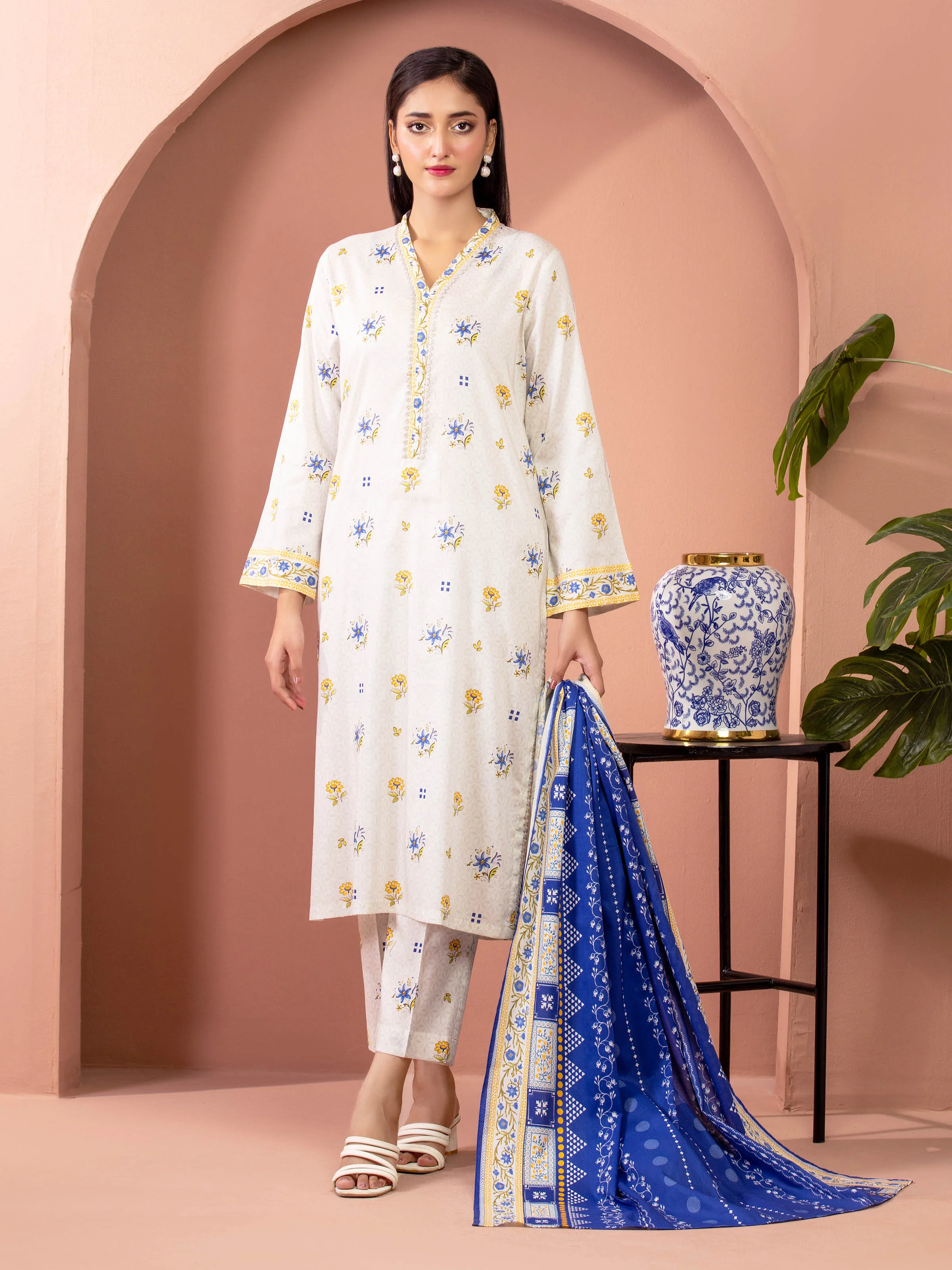 Printed Lawn Suit - EWU5A1-35612-3P