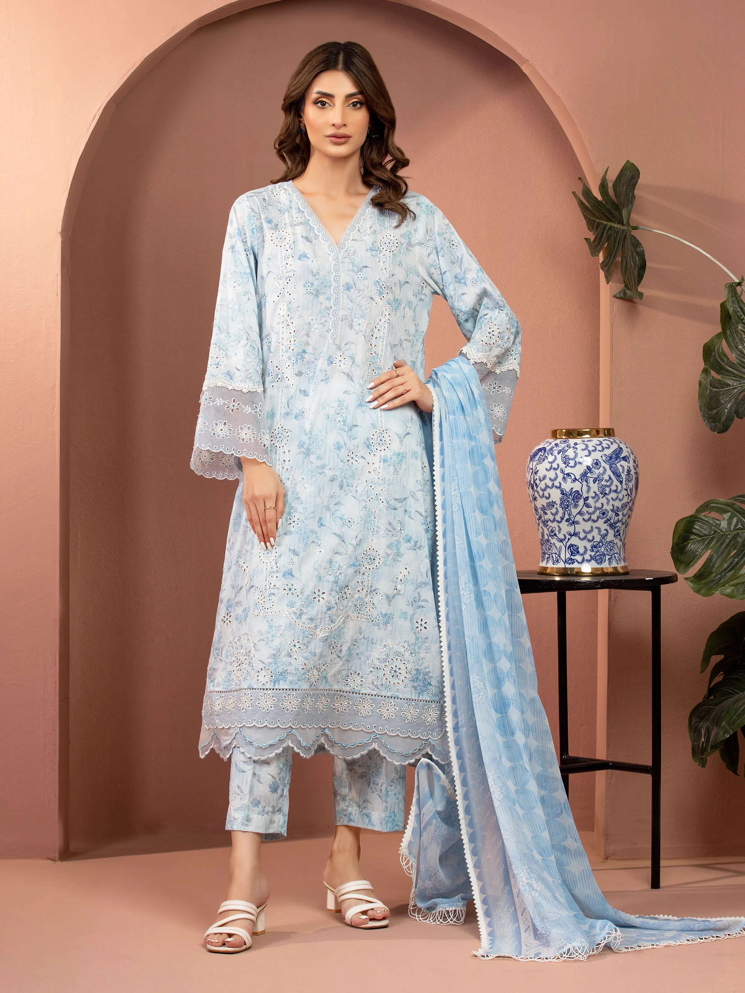 Embroidered Lawn Suit - EWU5V1-31483-3P